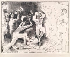 Pablo Picasso, The Fauns Dance, original lithograph on zinc, hand signed