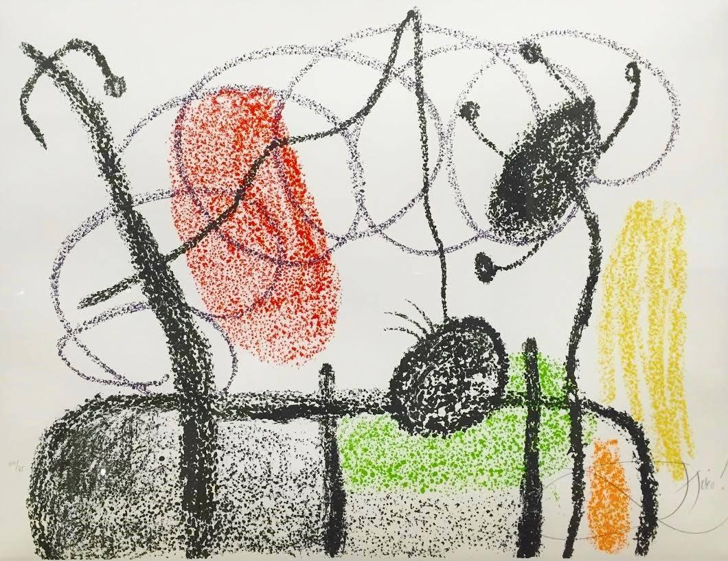 Abstract Print Joan Miró - Joan Miro, planche 19 de l'album 21 