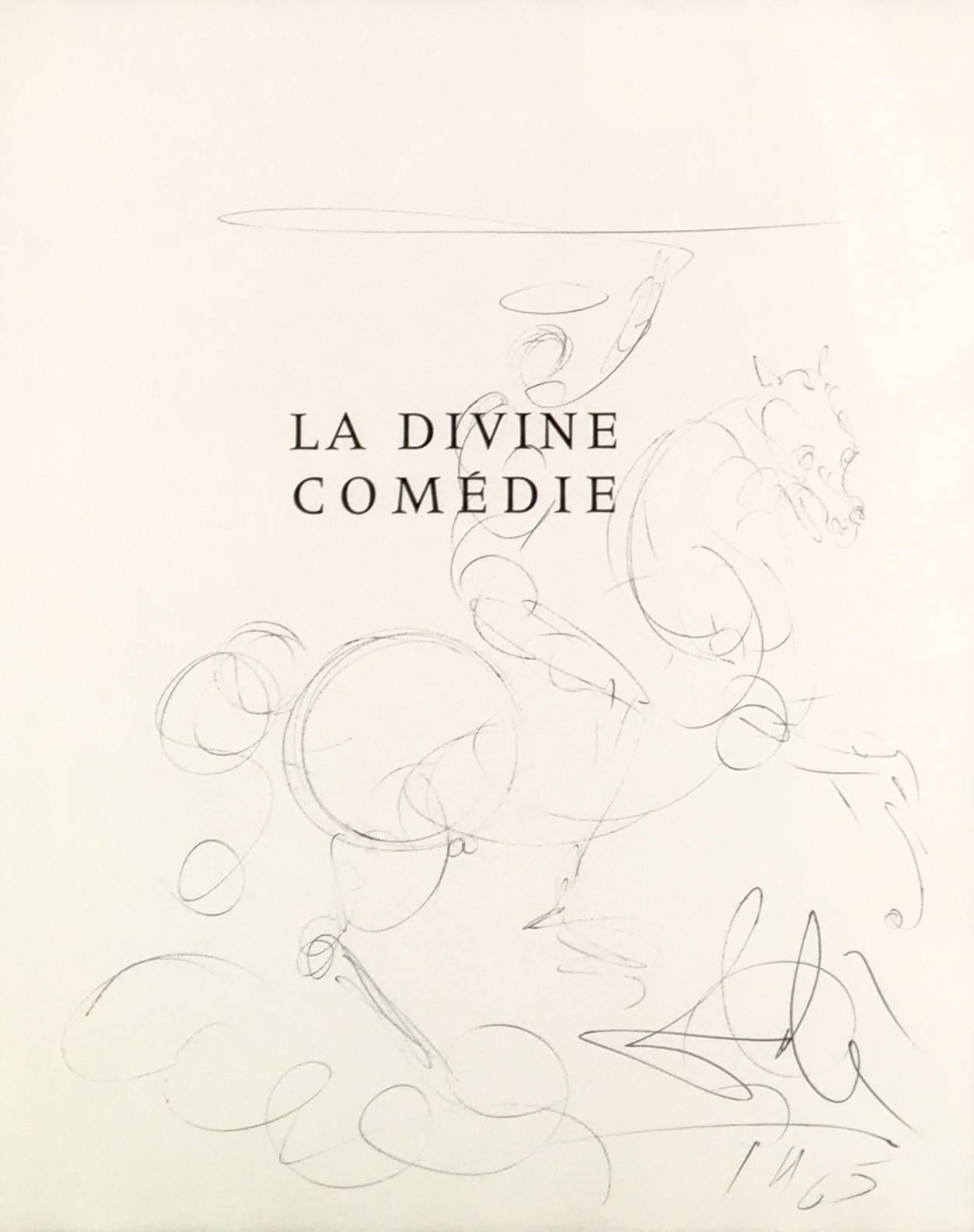 La Divine Comedie Title Page Drawing – Art von Salvador Dalí