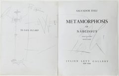Salvador Dalí­, "Metamorphosis of Narcissus", original pencil drawing