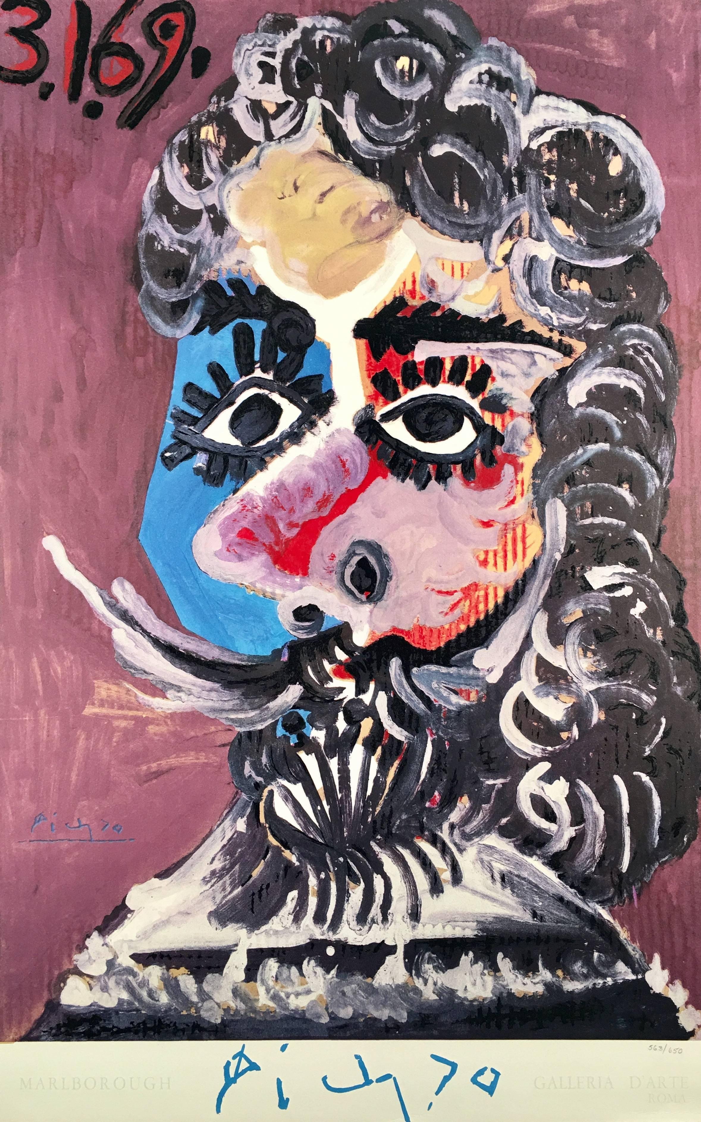 (after) Pablo Picasso Portrait Print - Picasso - Marlborough Galleria d'Arte, Rom (exhibition poster)