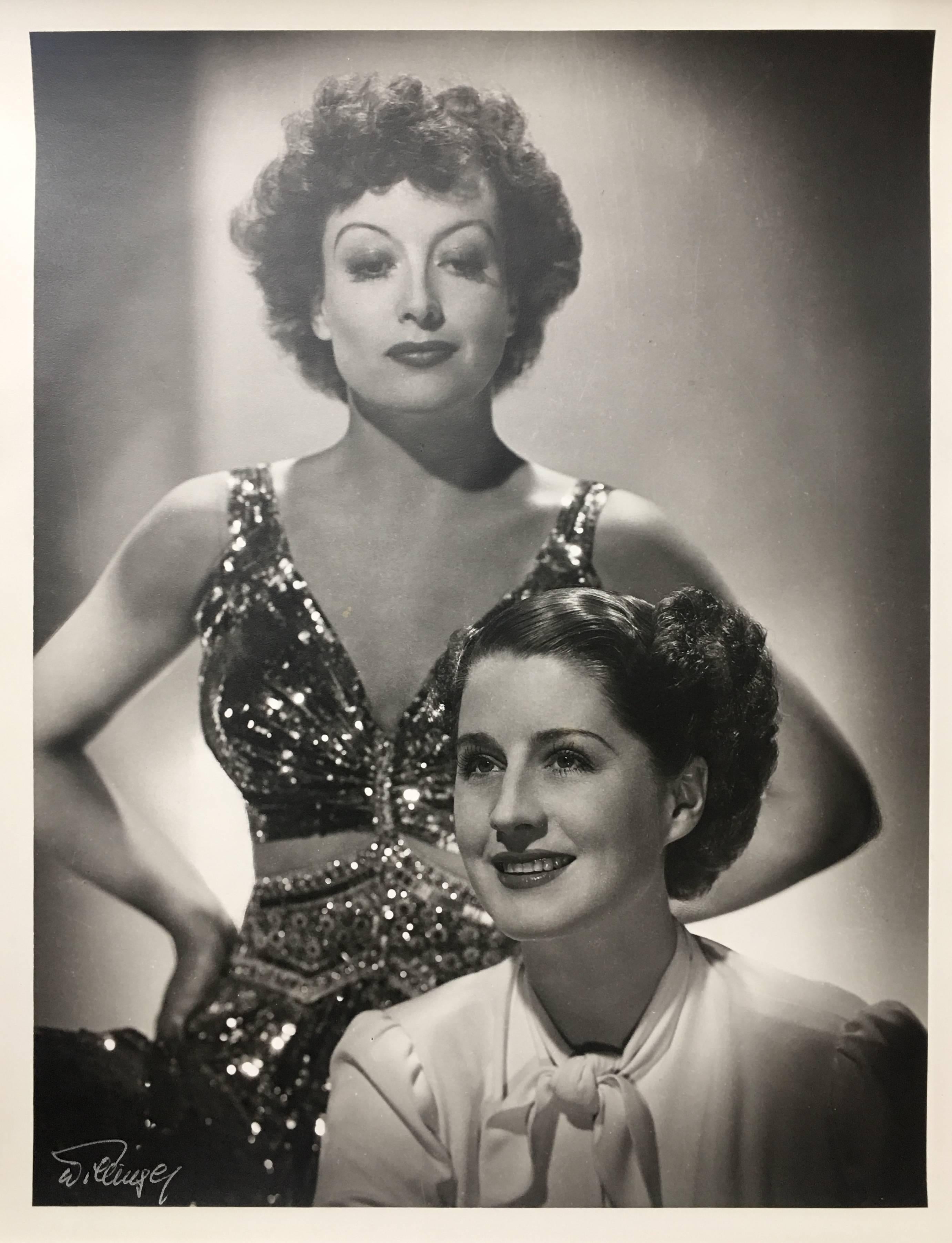 Laszlo Willinger Portrait Photograph - Joan Crawford and Norma Shearer