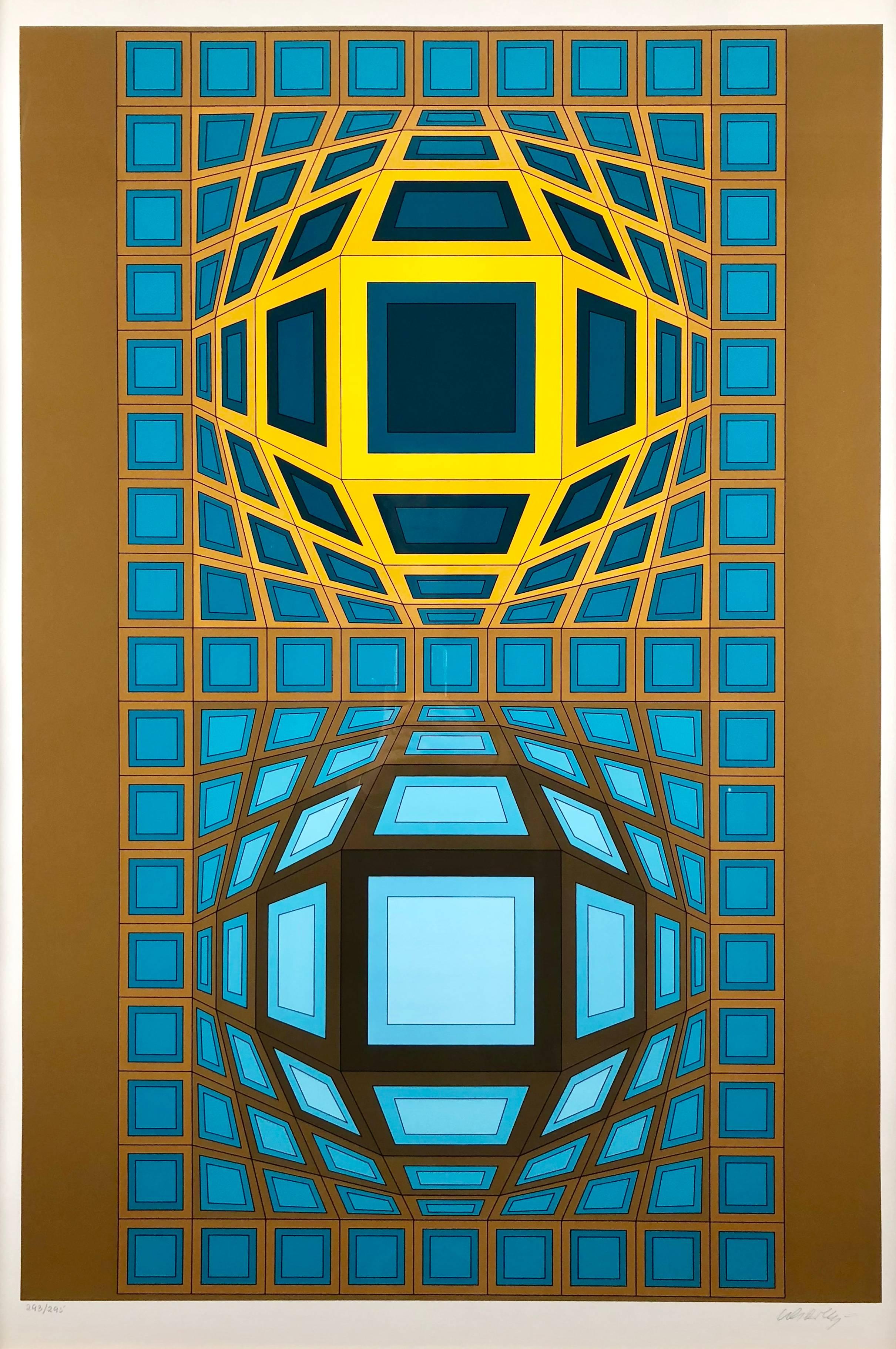 Victor Vasarely Abstract Print - Museum #2