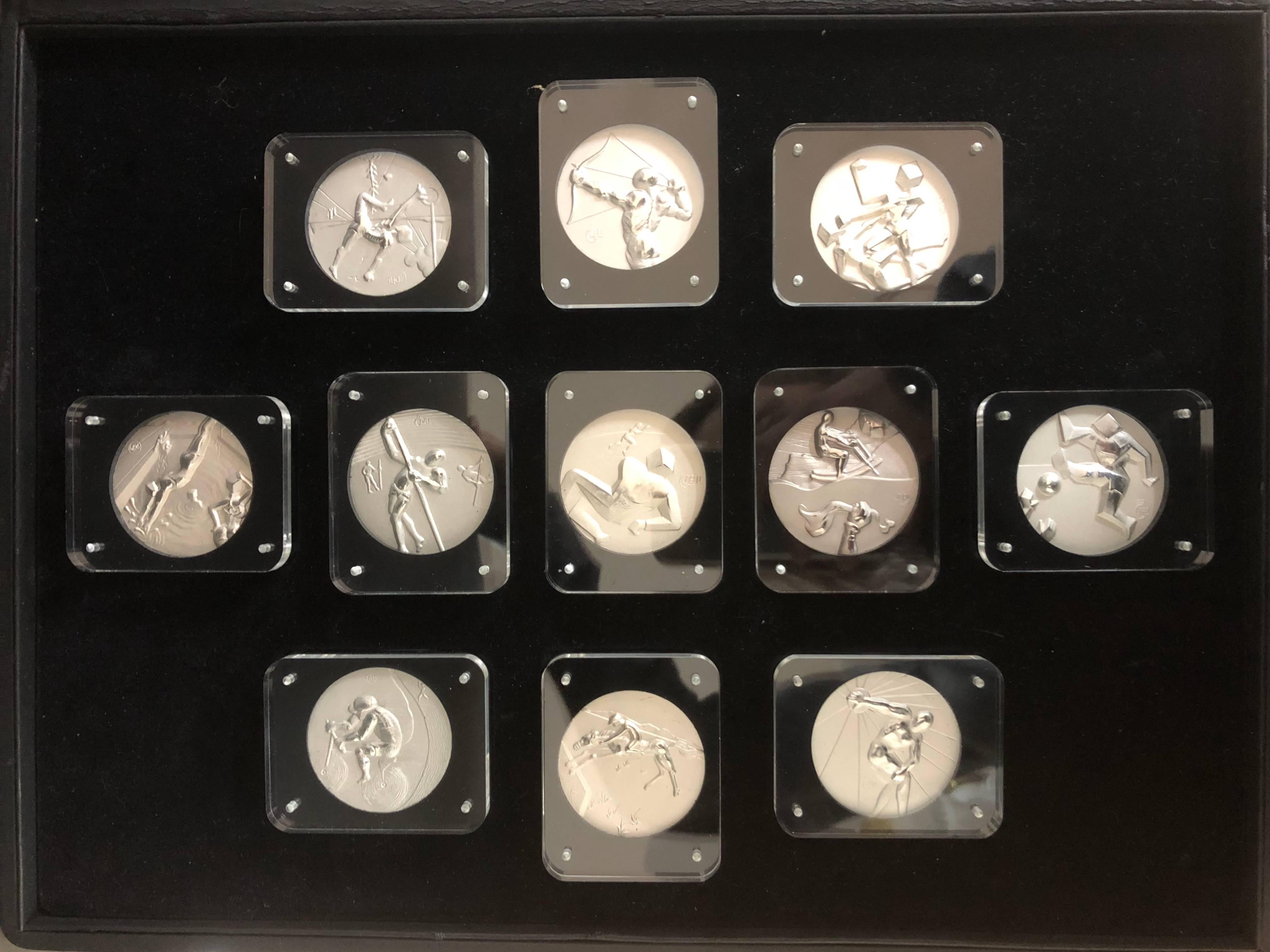 Complete Set of 1984 Olympic Medallions - Art by Salvador Dalí
