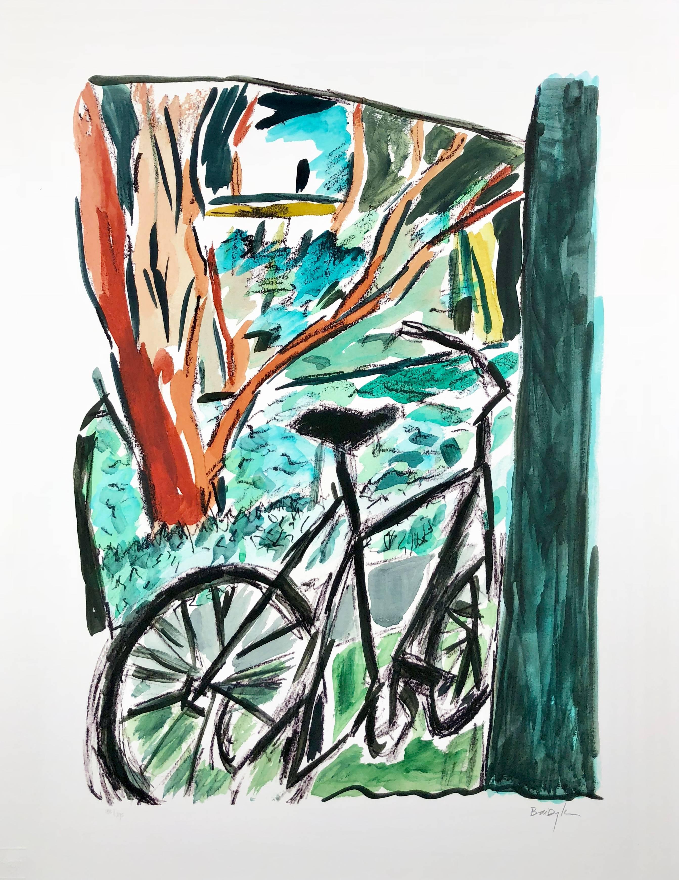 Bob Dylan Landscape Print - Bicycle from The Drawn Blank Series