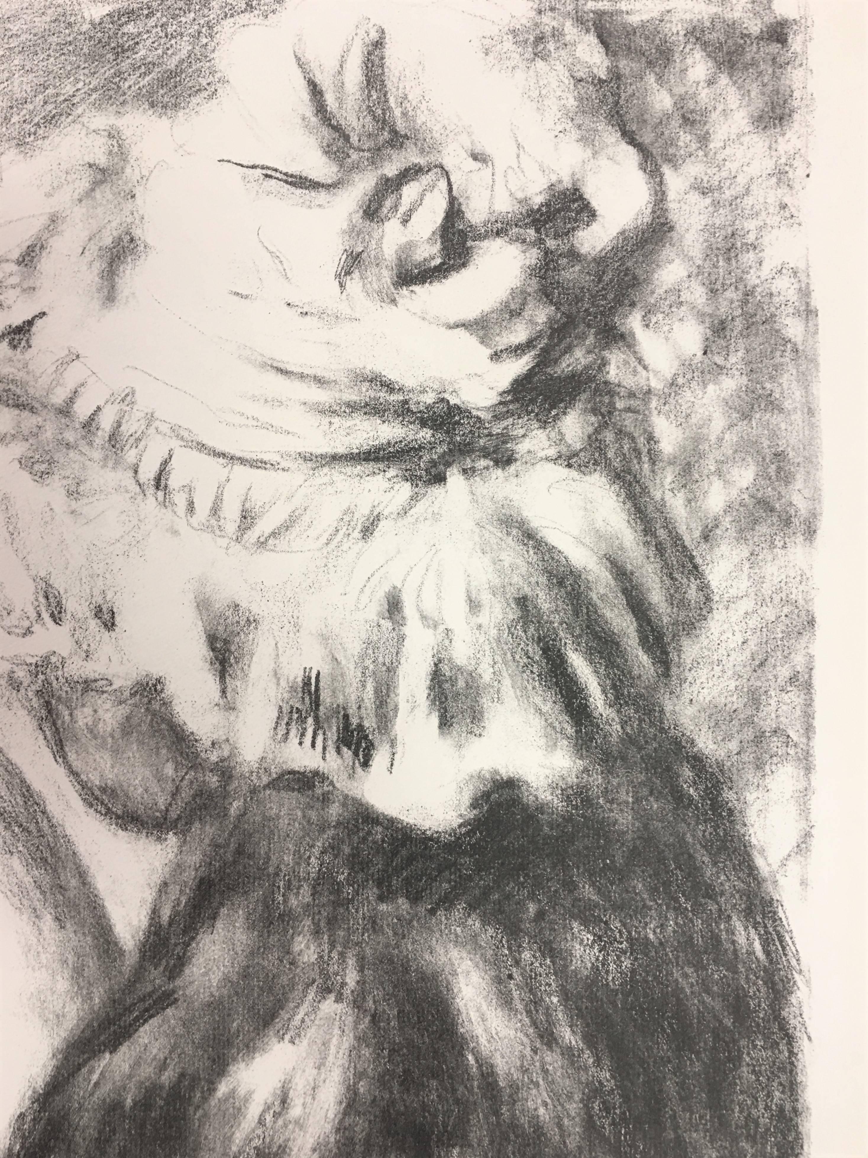 This piece is an original lithograph by Pierre-Auguste Renoir.  It is signed in the stone and from an unnumbered edition of 100 on Arches Ingres laid paper (aside the edition of 200 in color, 50 in sanguine, and 50 in sepia) with the watermark