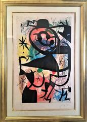 Joan Miro, "Le Pitre Rose", etching, aquatint, hand signed