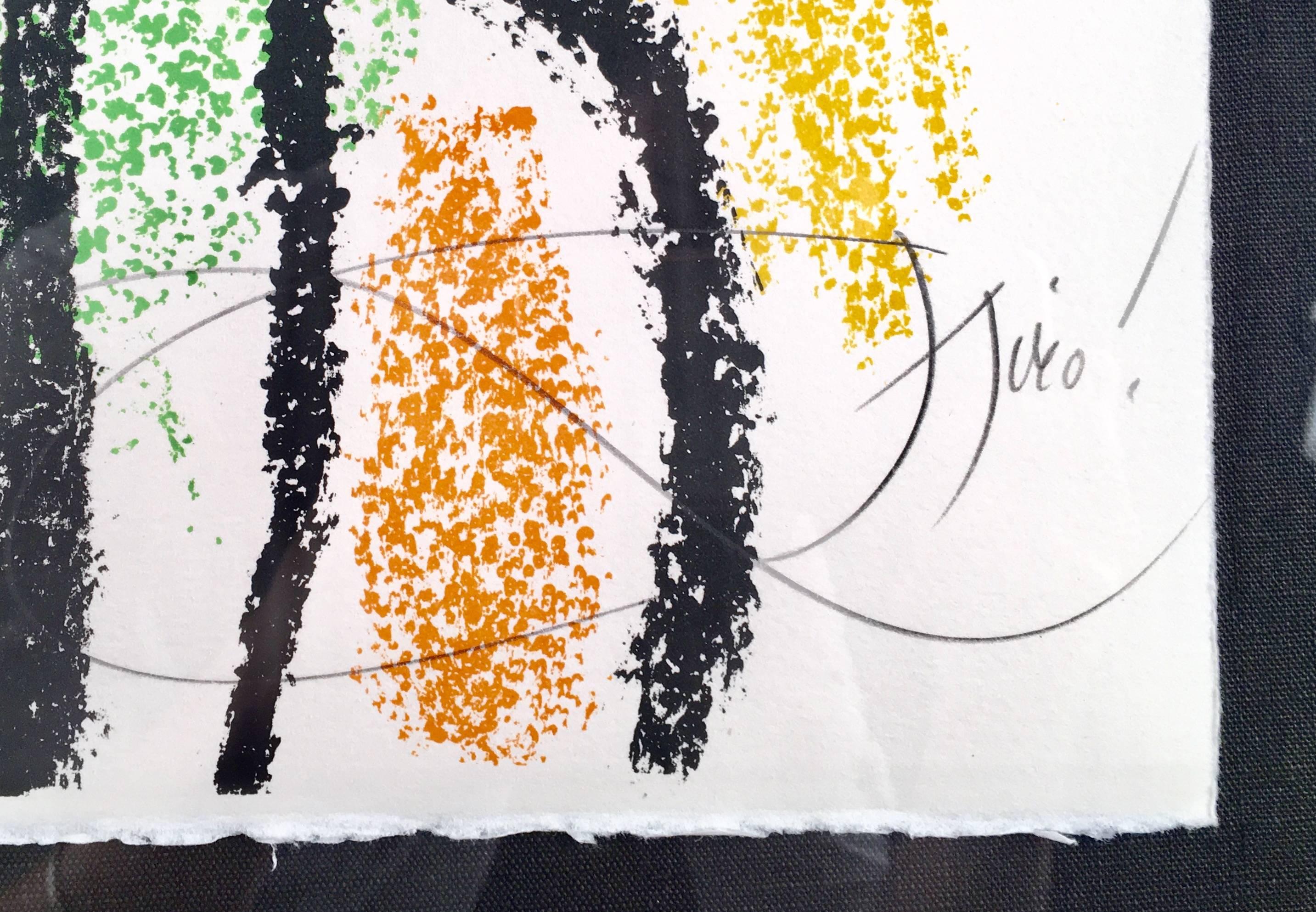 Joan Miro, planche 19 de l'album 21  - Abstrait Print par Joan Miró