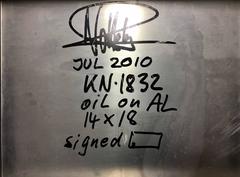 Andreas Nottebohm, "KN-1832", oil painting on aluminum, signed