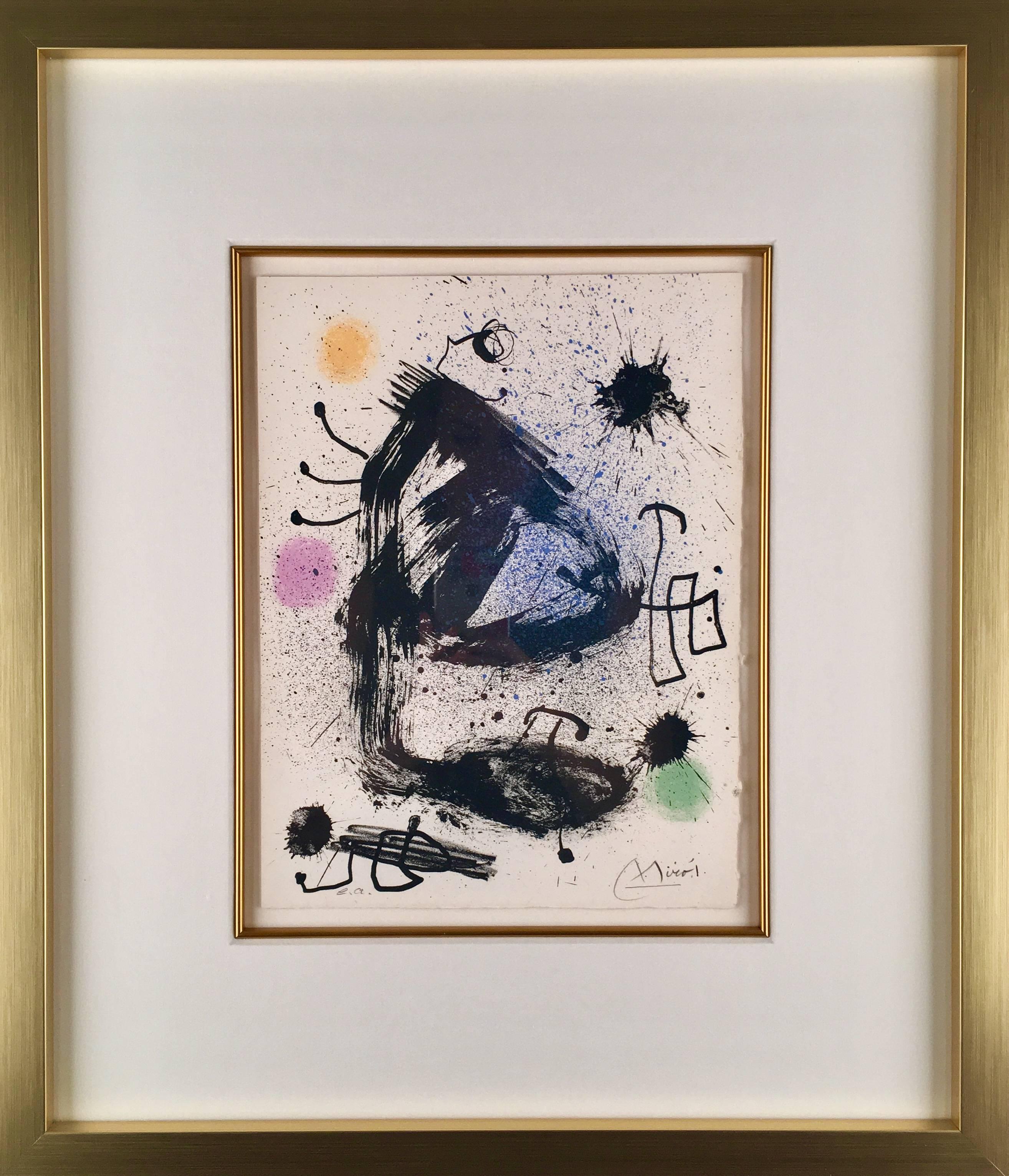 Joan Miro, Plate 3 from Bouquet de Reves Pour Neila - Print by Joan Miró