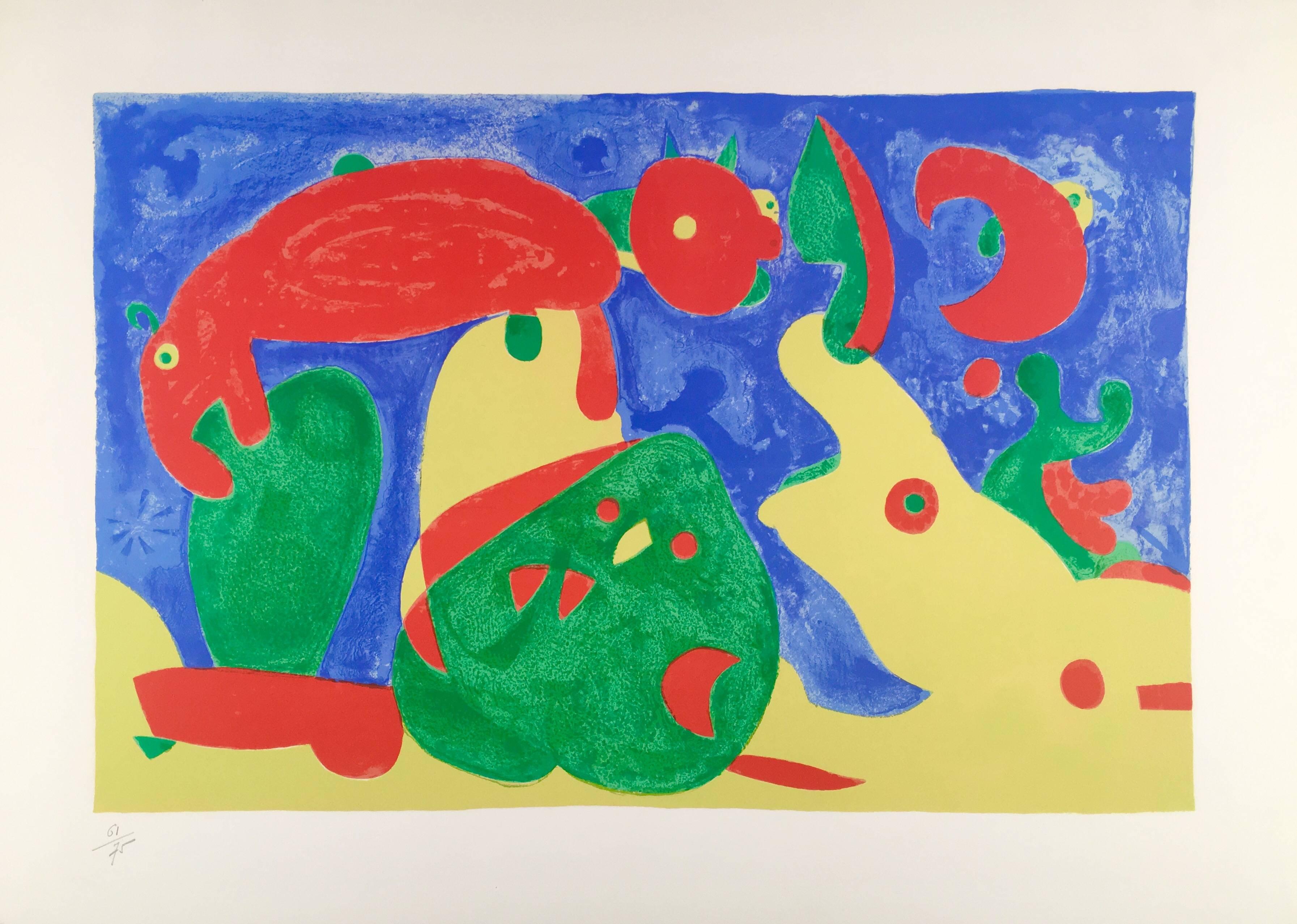 Joan Miro, Ubu Roi M.490 and M.491 (Diptych) - Print by Joan Miró