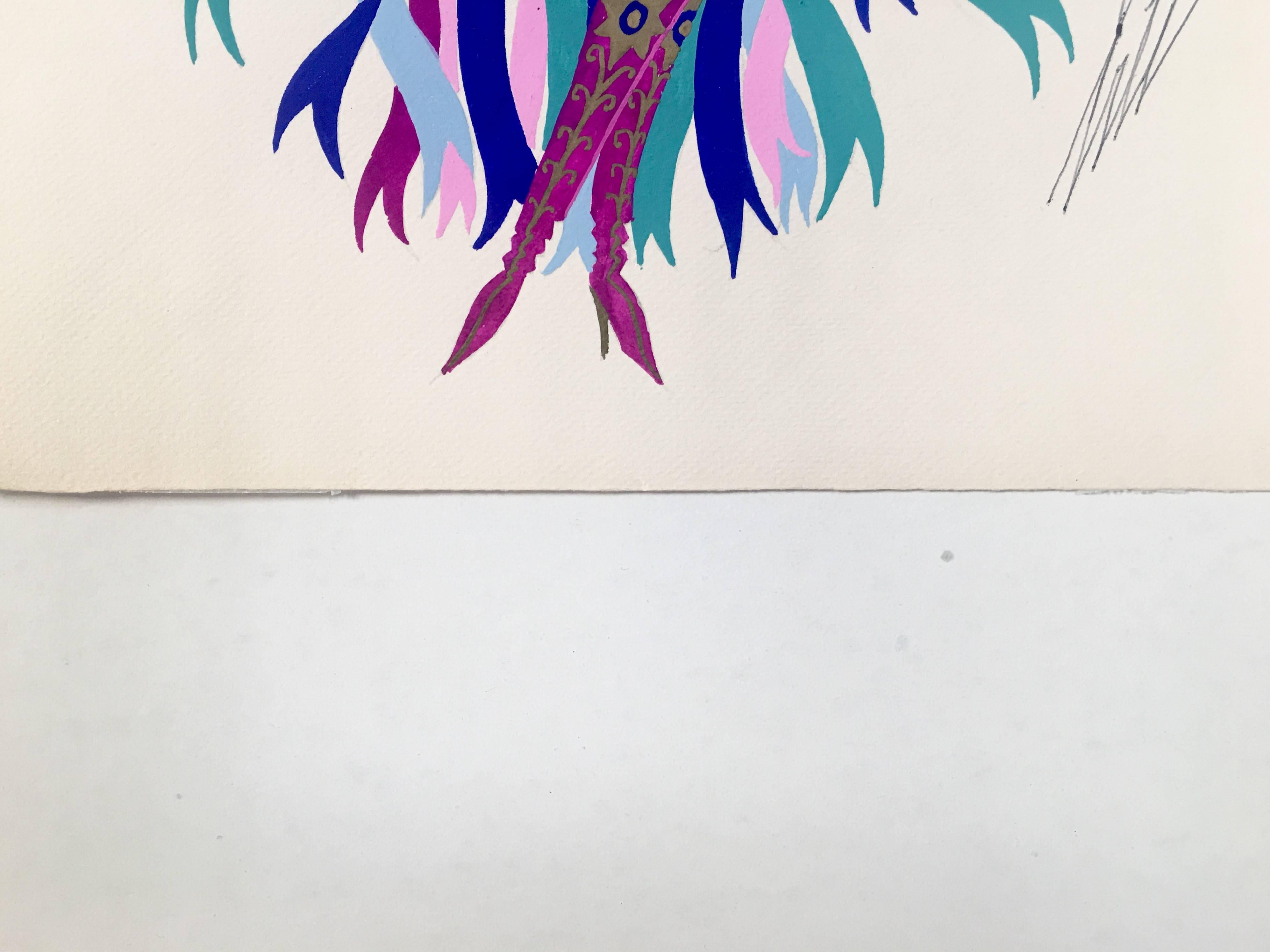 Erté, Raspoutine, troisieme mannequin, unique gouache, hand signed  For Sale 1