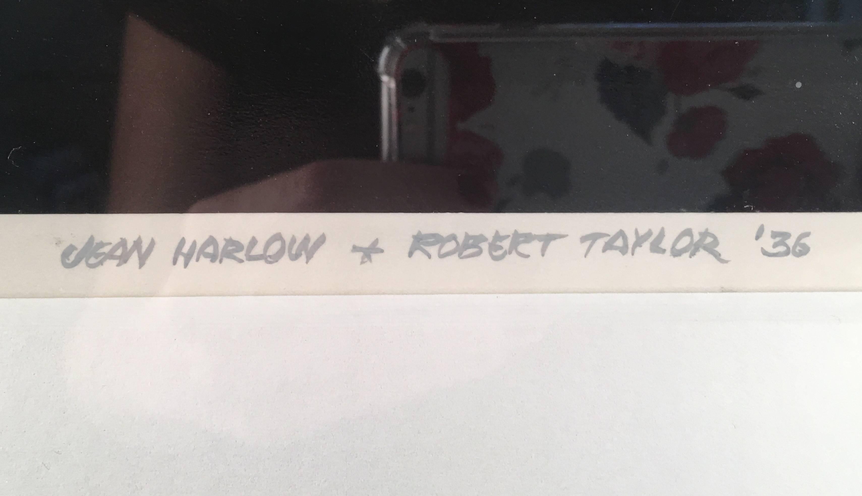 Jean Harlow und Robert Taylor (Schwarz), Portrait Photograph, von Ted Allan