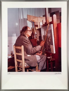 Marc Lacroix, Dali Painting a Woman,  original photo from original negative