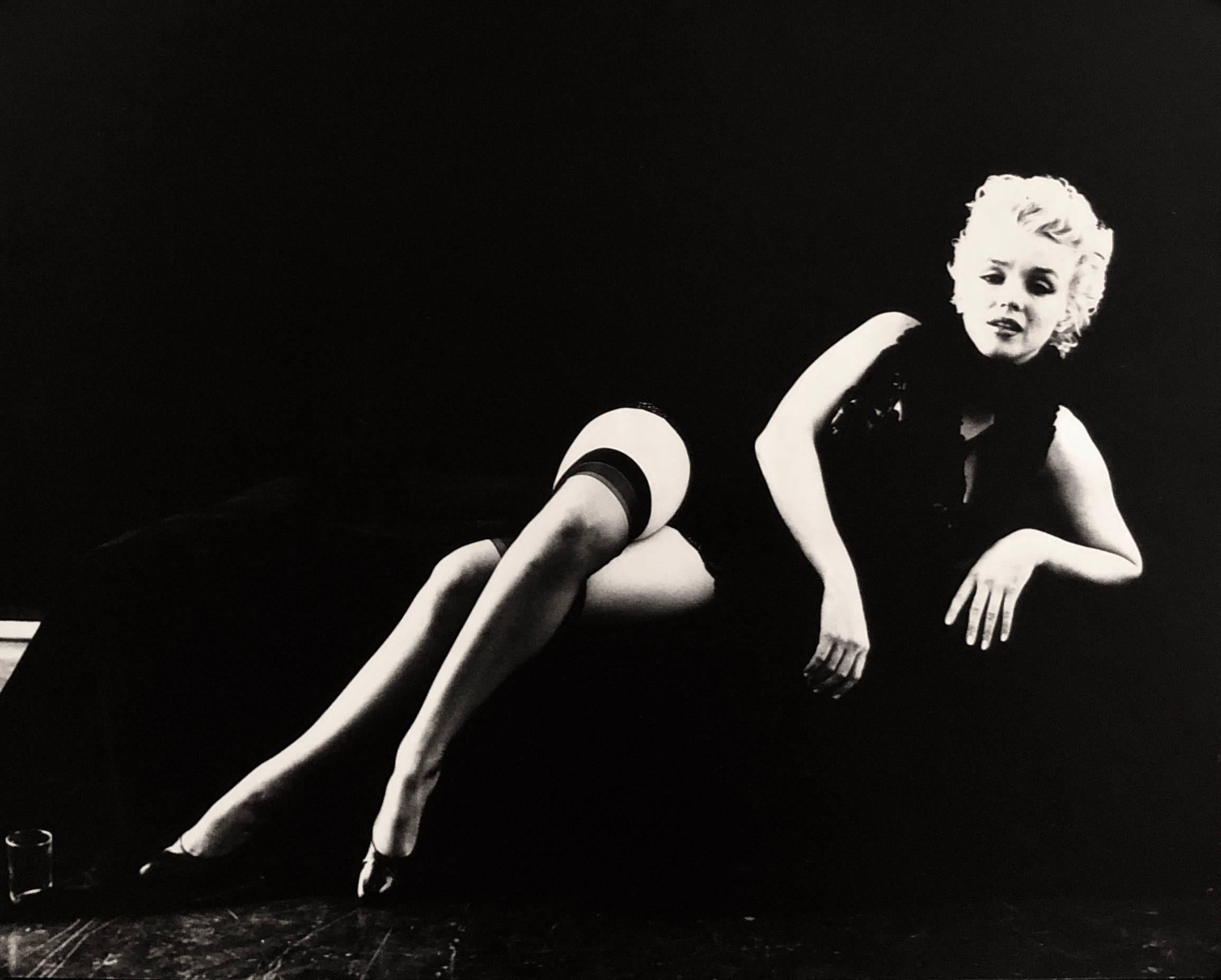 Milton Greene Figurative Photograph - Reclining Leg Crossed from The Black Sitting