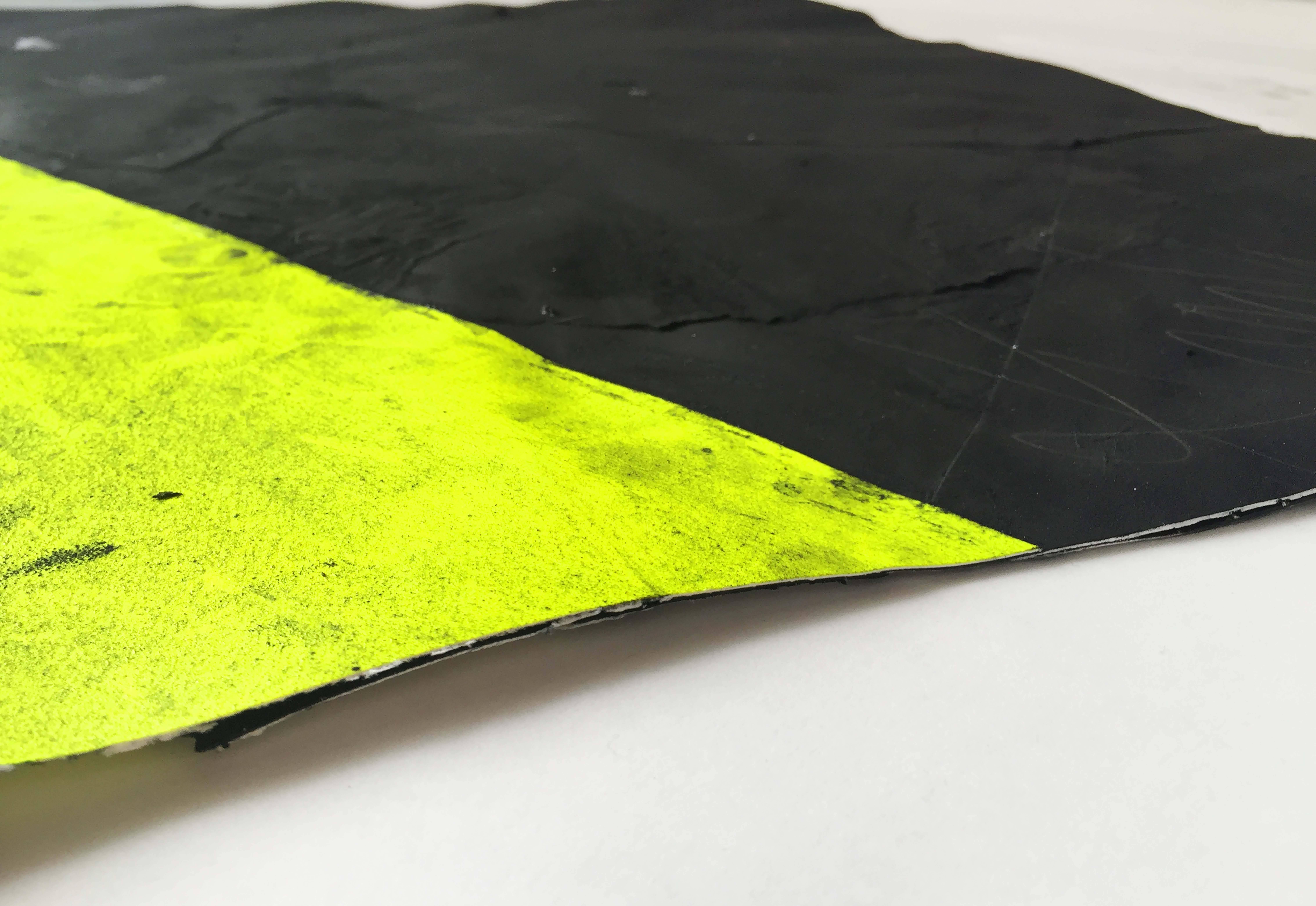 from Afghan Kite series. neon yellow against pure black, creating a bold composition 

Chicago painter Wesley Kimler once referred to himself as the 