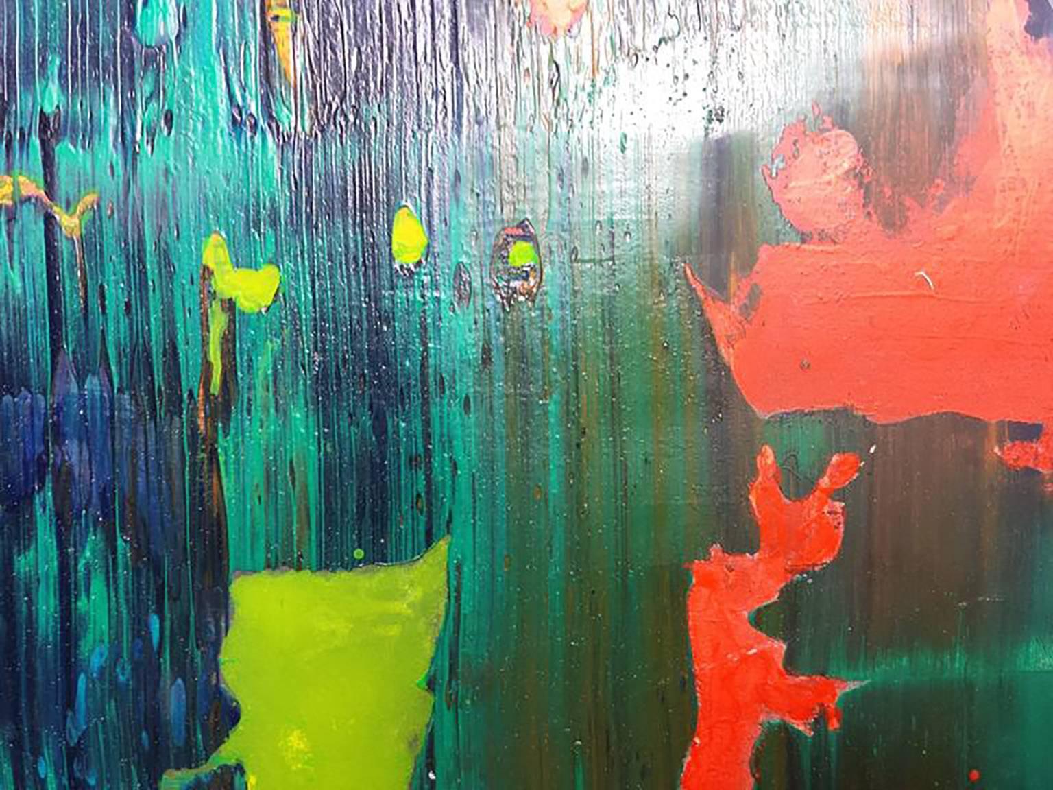 Alla deriva, 2015 - Abstract Painting Grigio di Mirtha Moreno