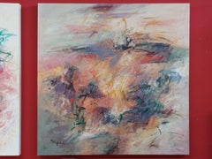 Acrílico sobre lienzo Titulado: Celebración en Violeta