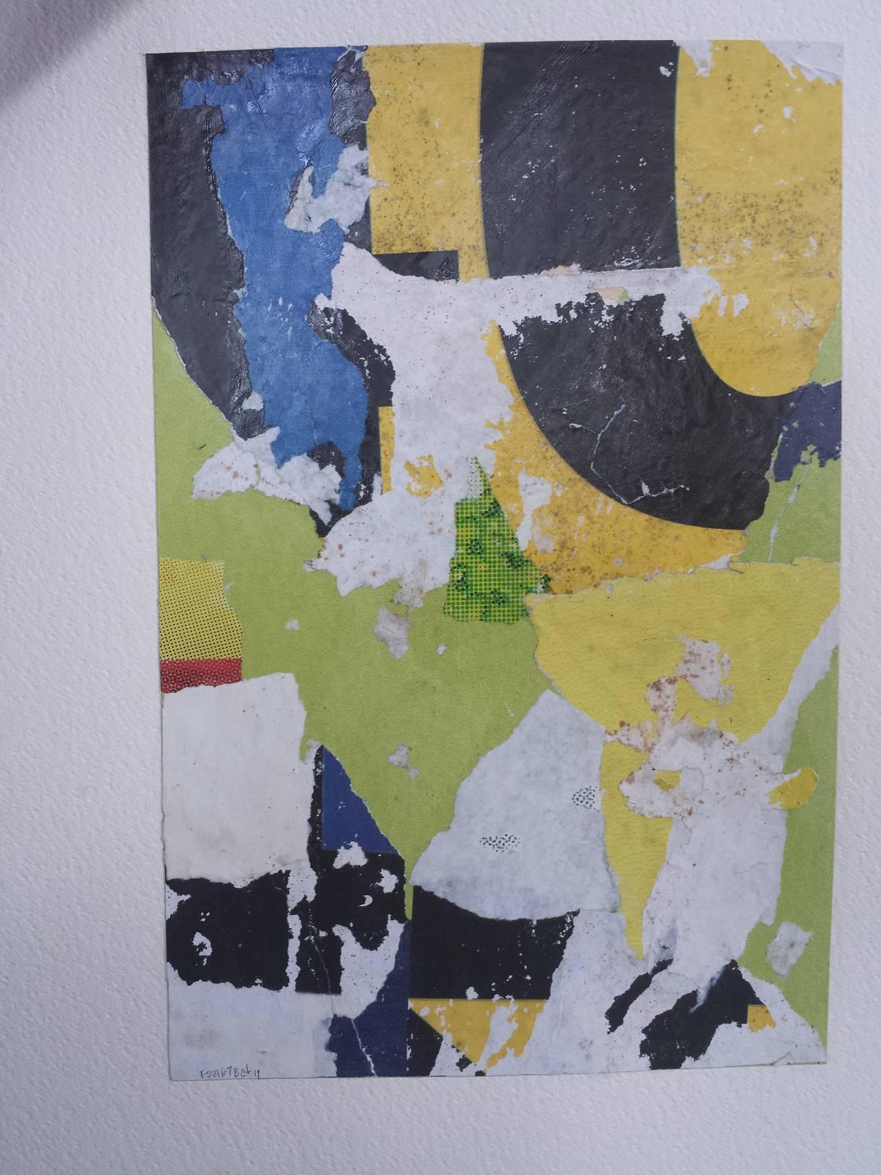 Original Collage titled: FS2167bct11 - Abstract Expressionist Painting by Cecil Touchon
