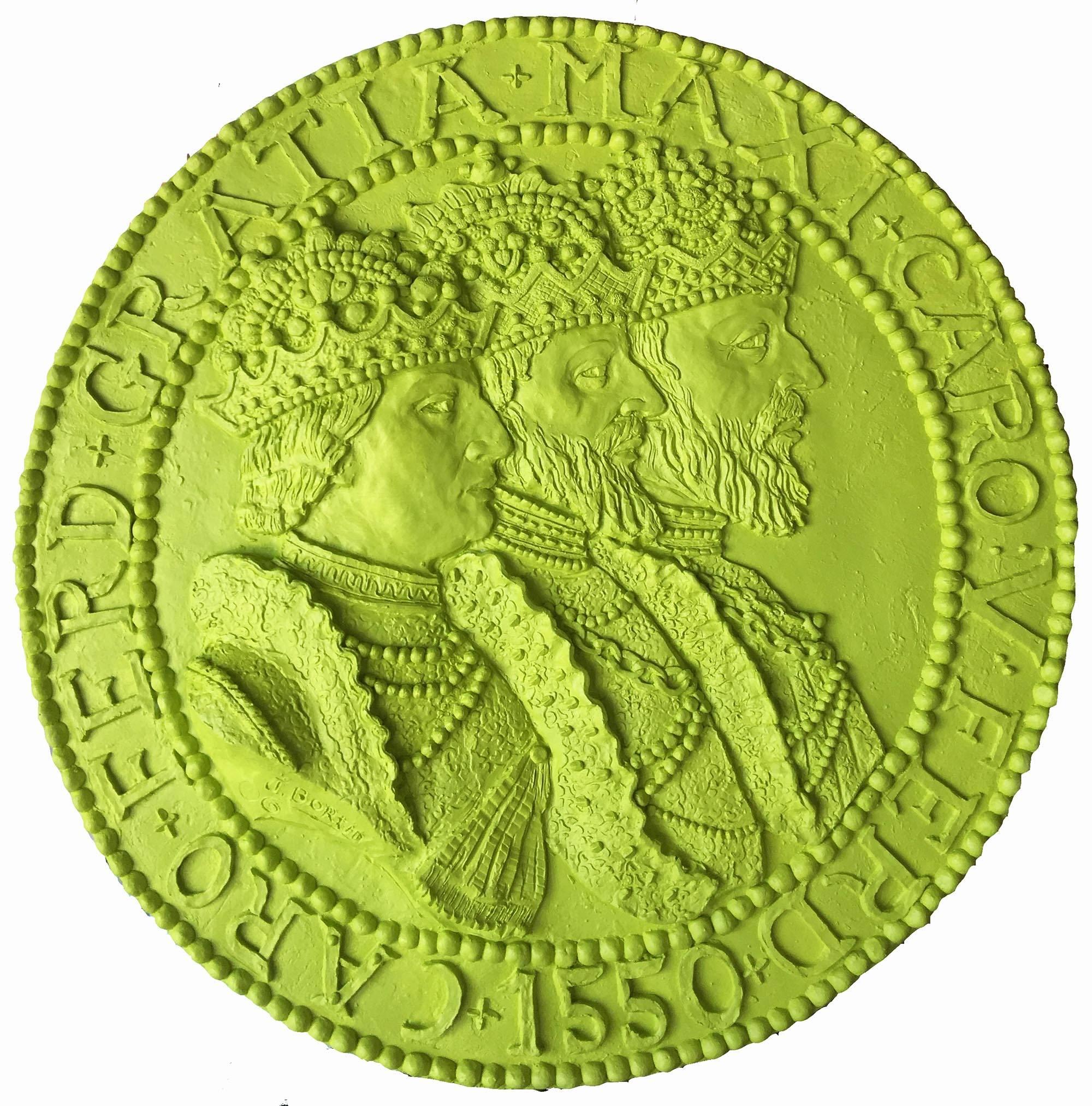 J. Bortin Figurative Sculpture - Three Kings Wall Coin
