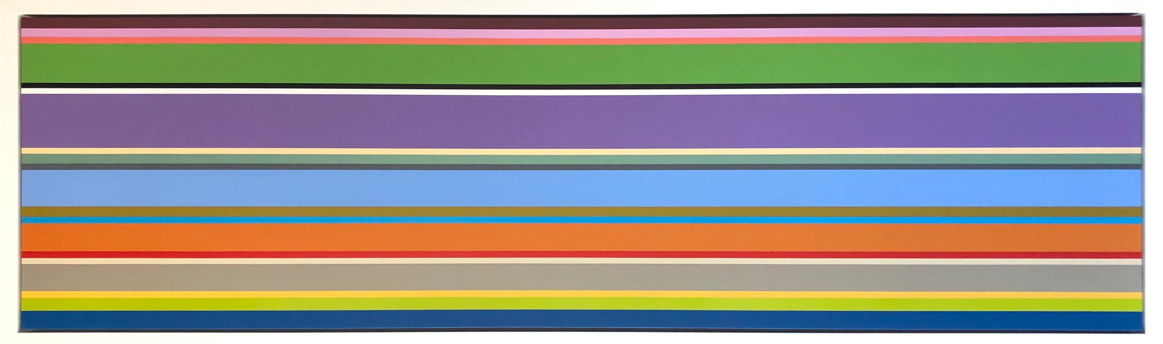 Original Abstract Color Block Stripe Painting  7