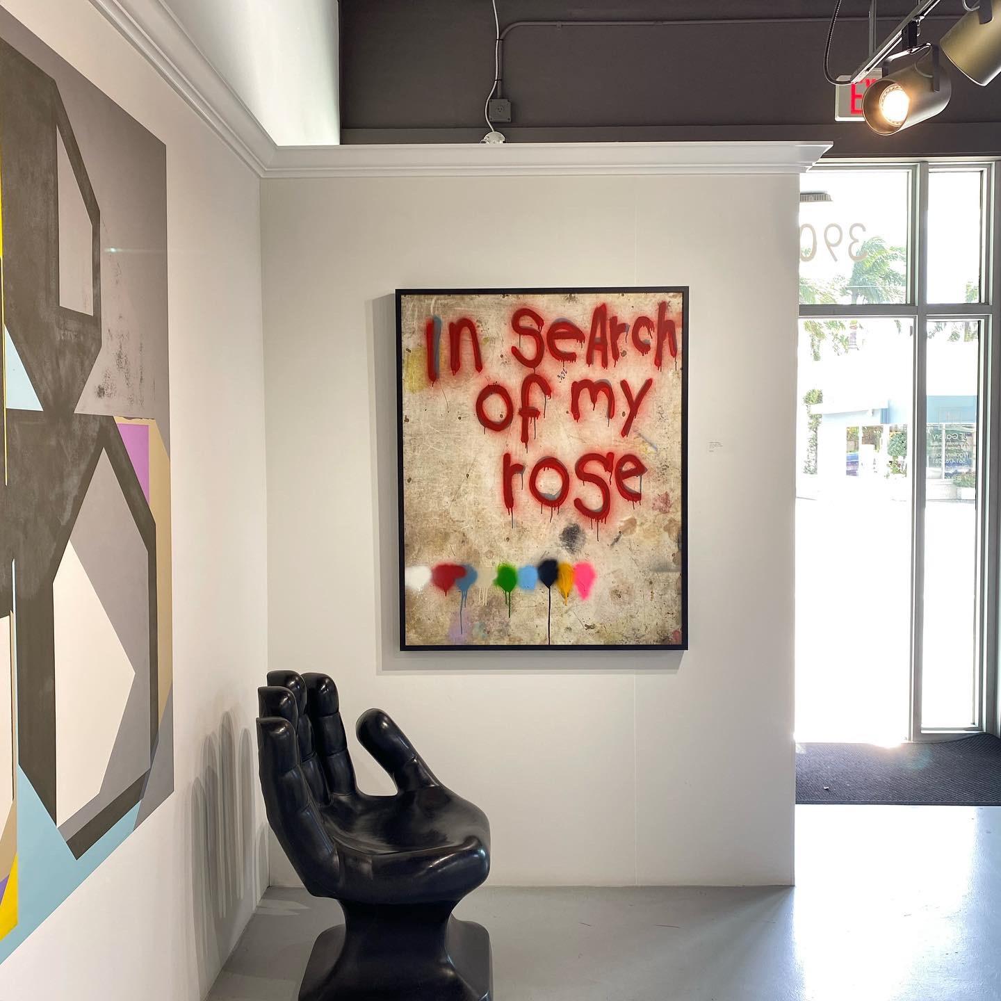 Gemälde auf Tafel mit dem Titel „In Search for my Rose“ im Angebot 1