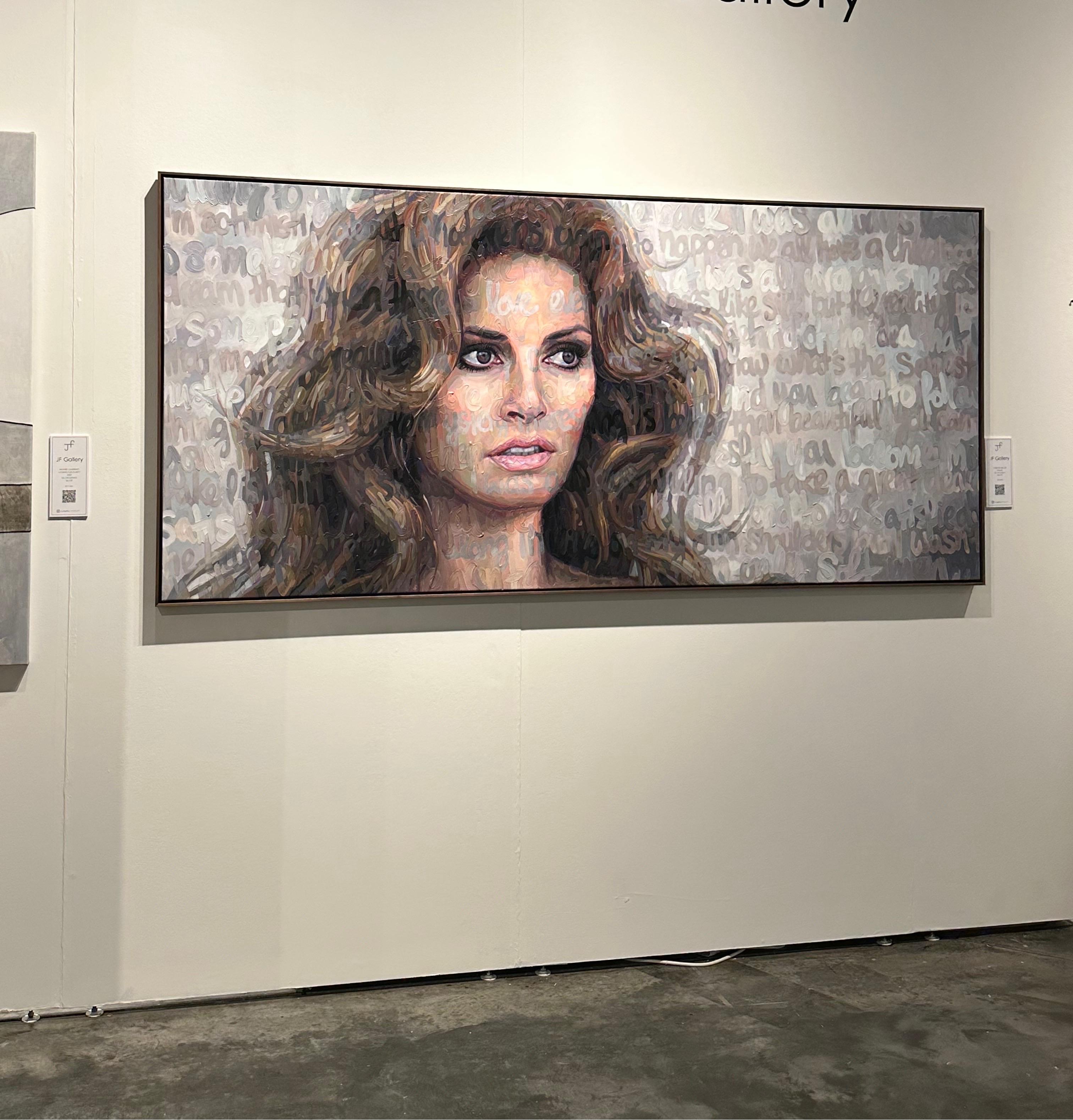 Raquel Welch Oil on Canvas by Christina Major For Sale 2