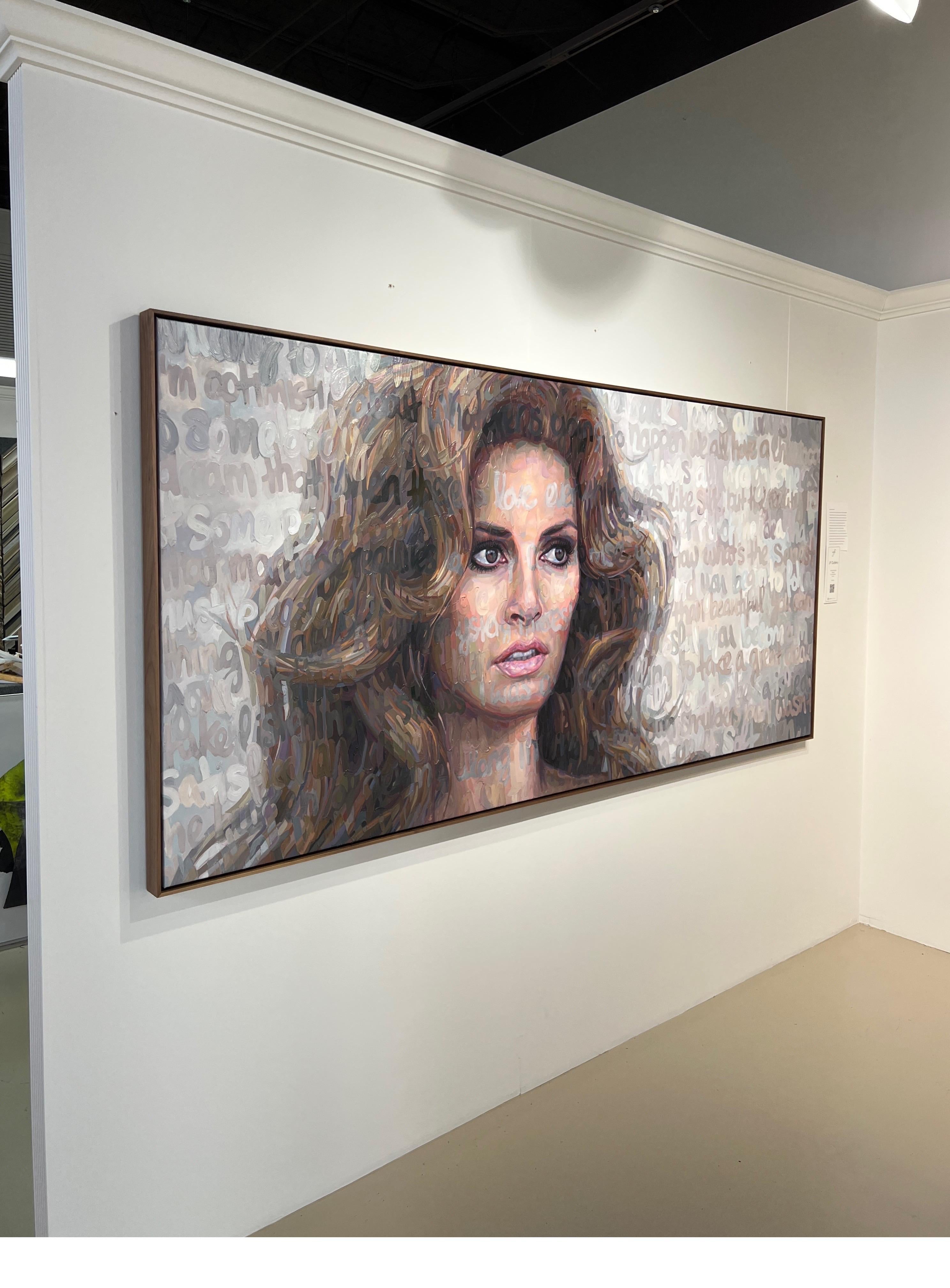 Raquel Welch Oil on Canvas by Christina Major For Sale 7