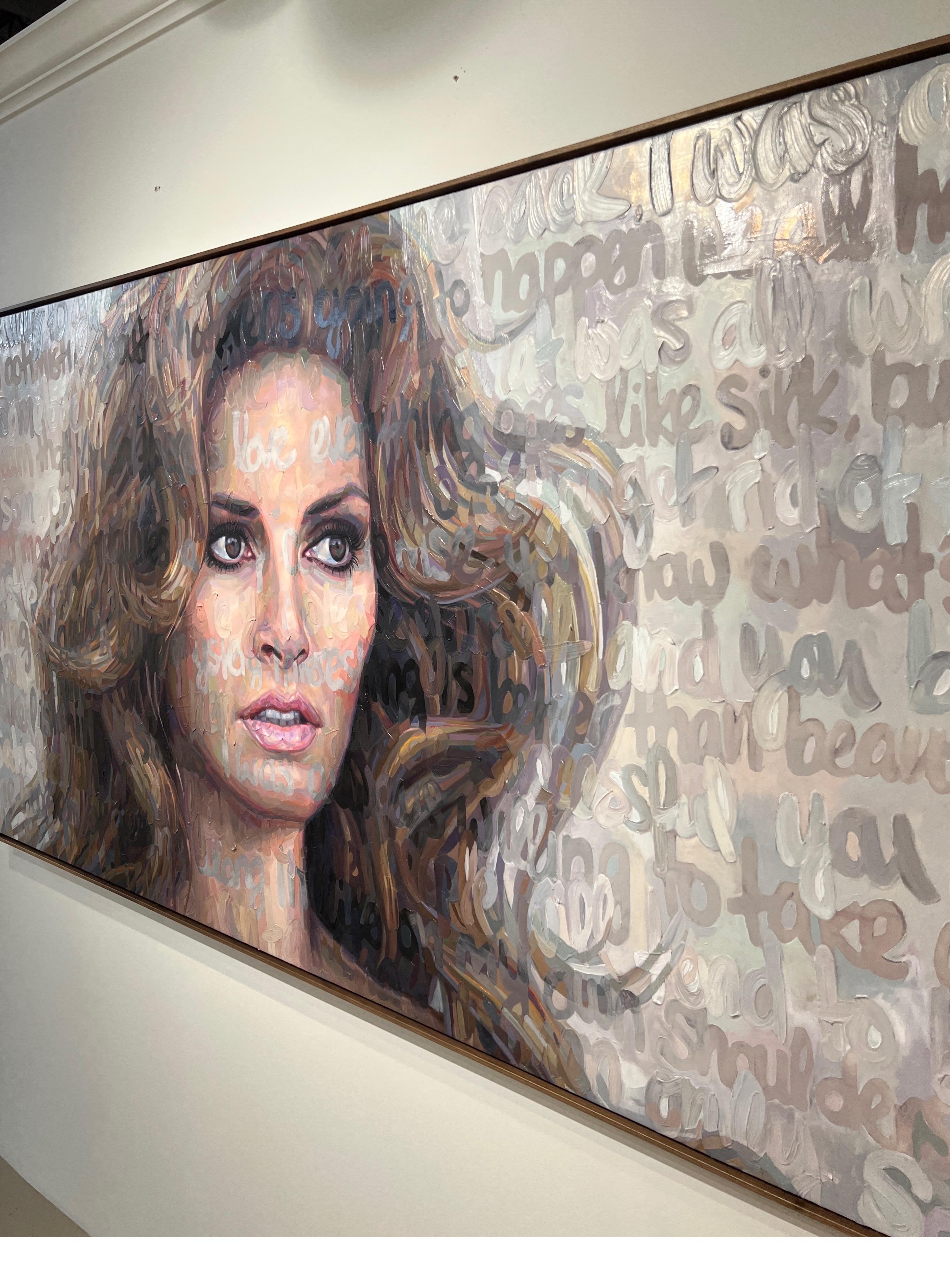 Raquel Welch Oil on Canvas by Christina Major For Sale 11