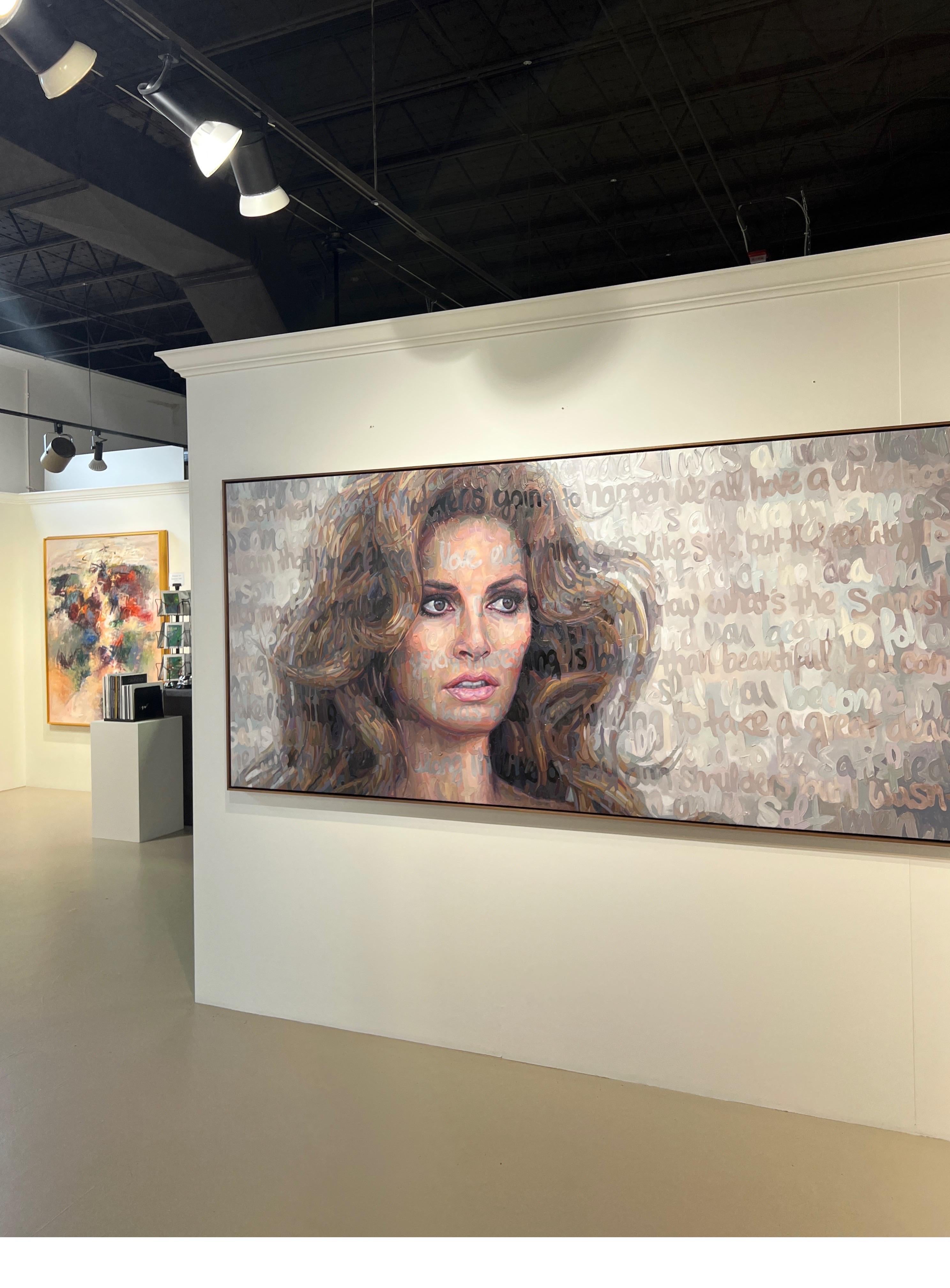Raquel Welch Oil on Canvas by Christina Major For Sale 13