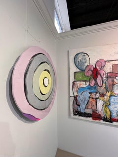 Acrylic on Wood Assemblage Painting Titled “Stellar Wave #1"