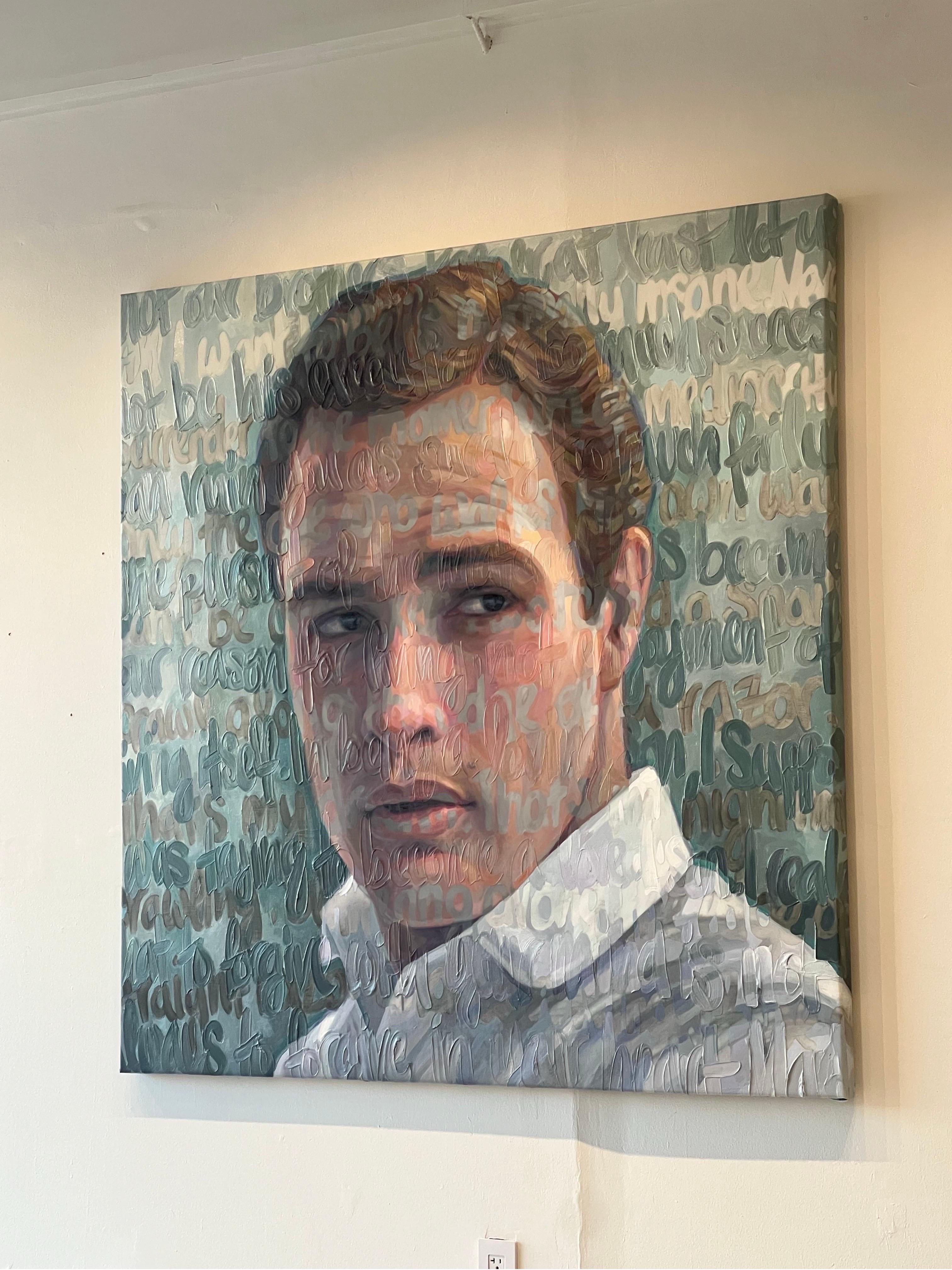 Marlon Brando Oil on Canvas by Christina Major For Sale 1