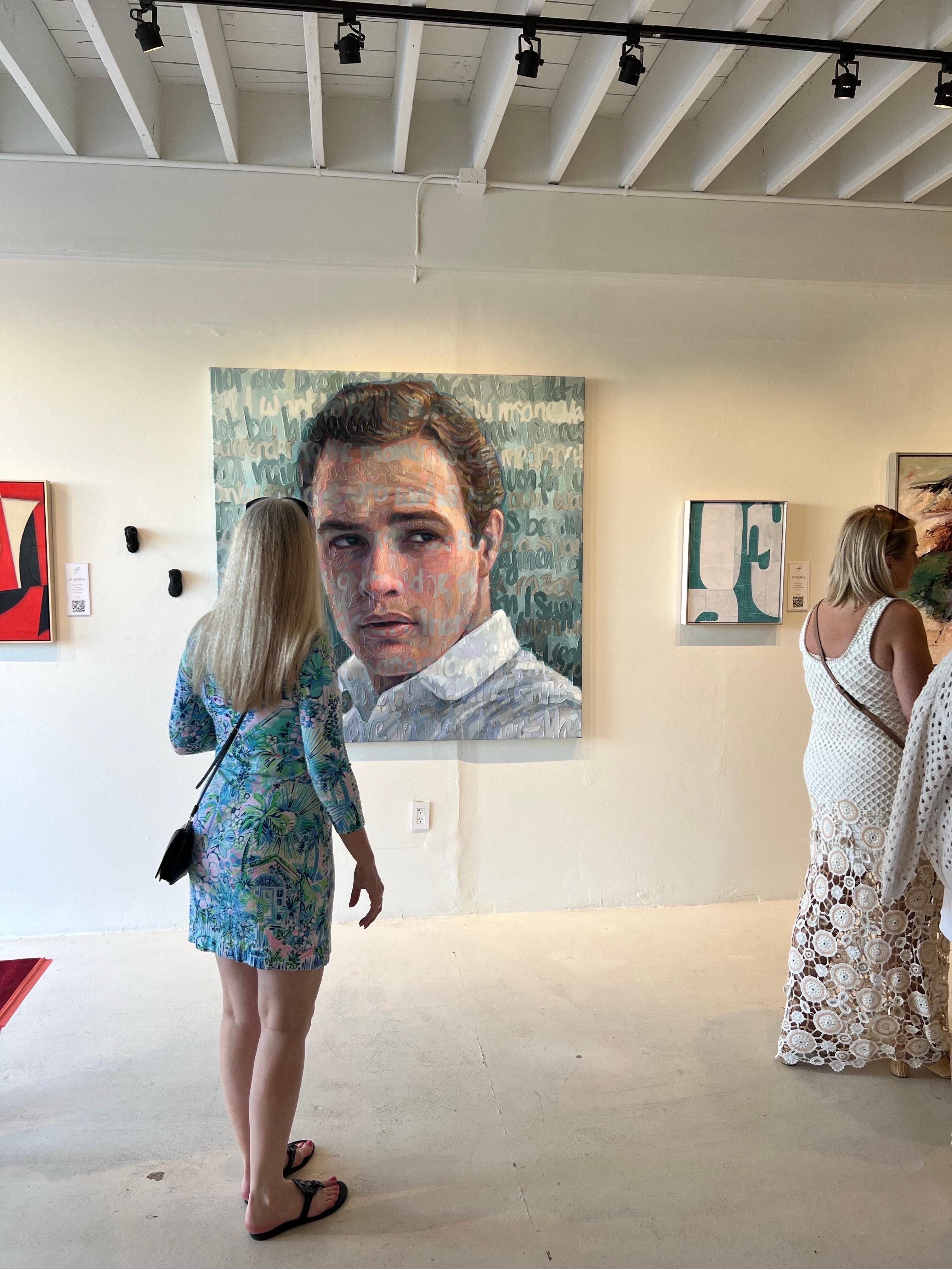 Marlon Brando Oil on Canvas by Christina Major For Sale 3
