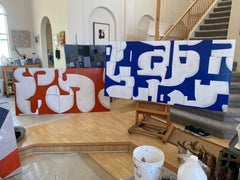 Acrylic over Paper on Canvas Titled: PDP 1420 2024 40 x 80