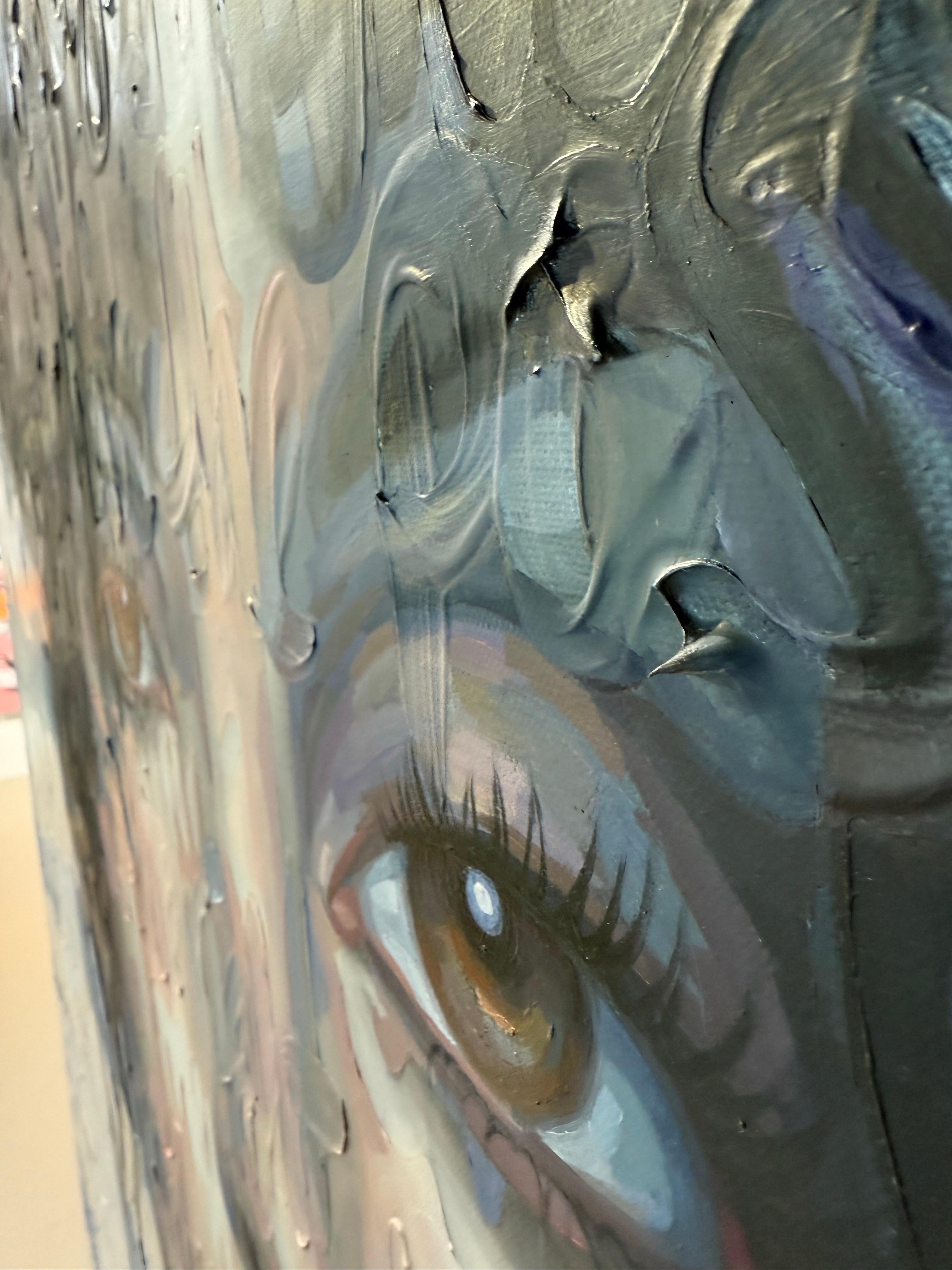 Huile sur toile Cher par Christina Major, 58 x 81 en vente 5