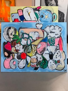 Mixed Media Painting titled "Bloom #2" 36 x 48