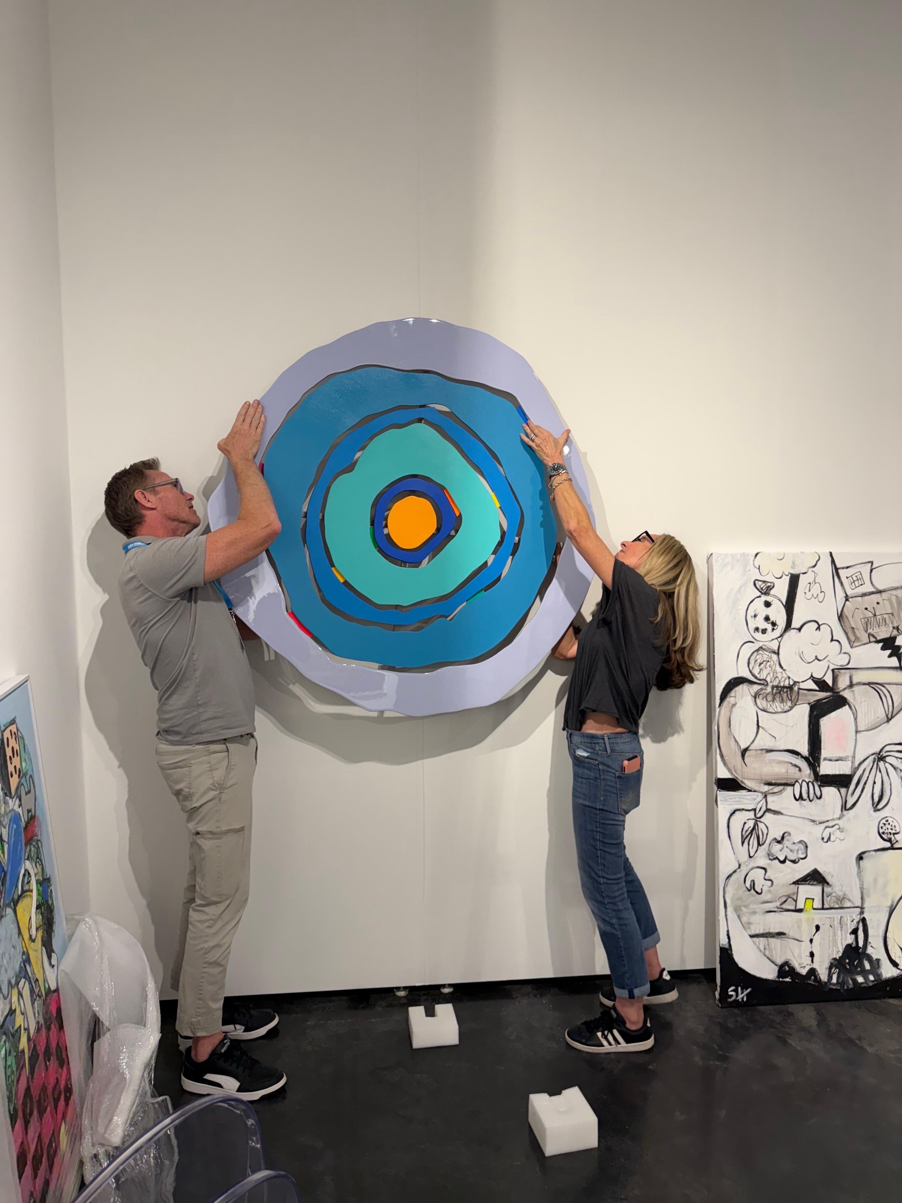 Pittura d'assemblaggio acrilica su Wood intitolata 