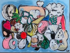 Mixed Media Painting titled "Bloom #2" 36 x 48