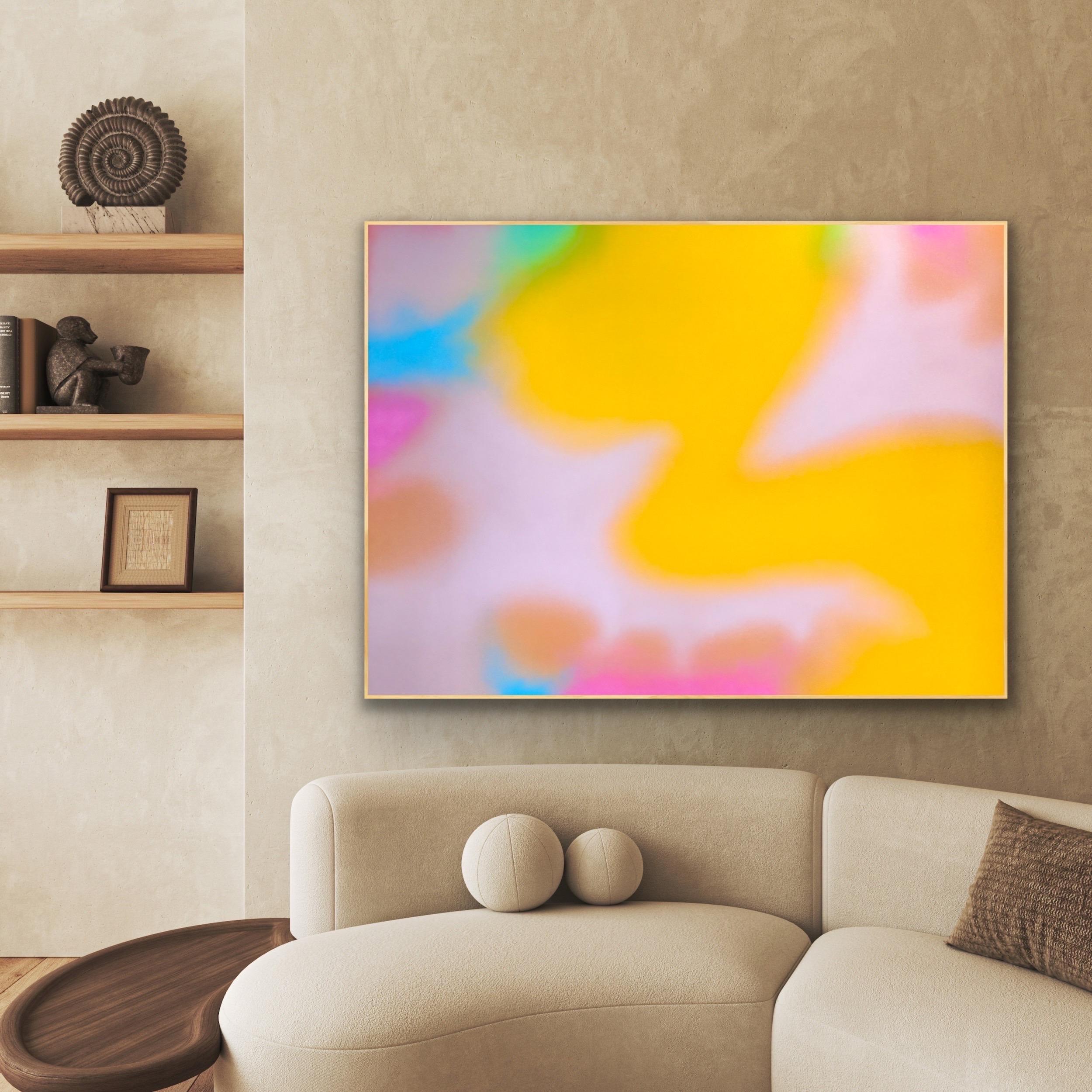 Acrylic Painting on wood Panel Titled “Happy Haze VlI For Sale 8