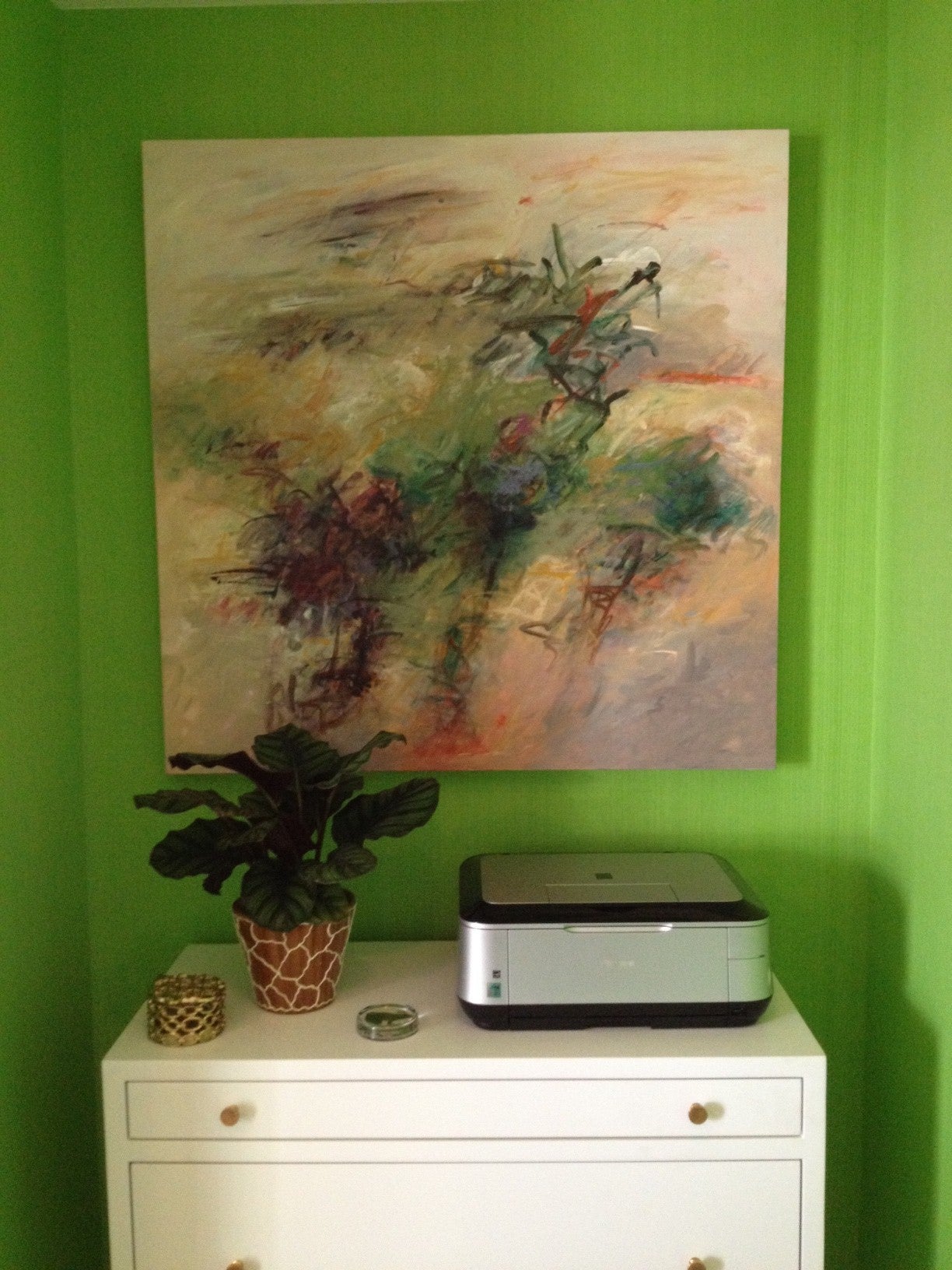 Fantasia celebrativa - Abstract Painting Grigio di Mary Lou Siefker