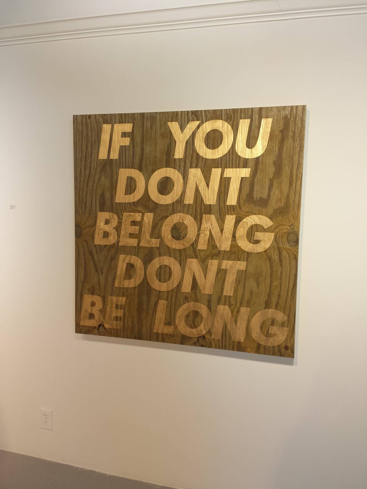 Acrylic on Wood Titled: If You Dont Belong 5