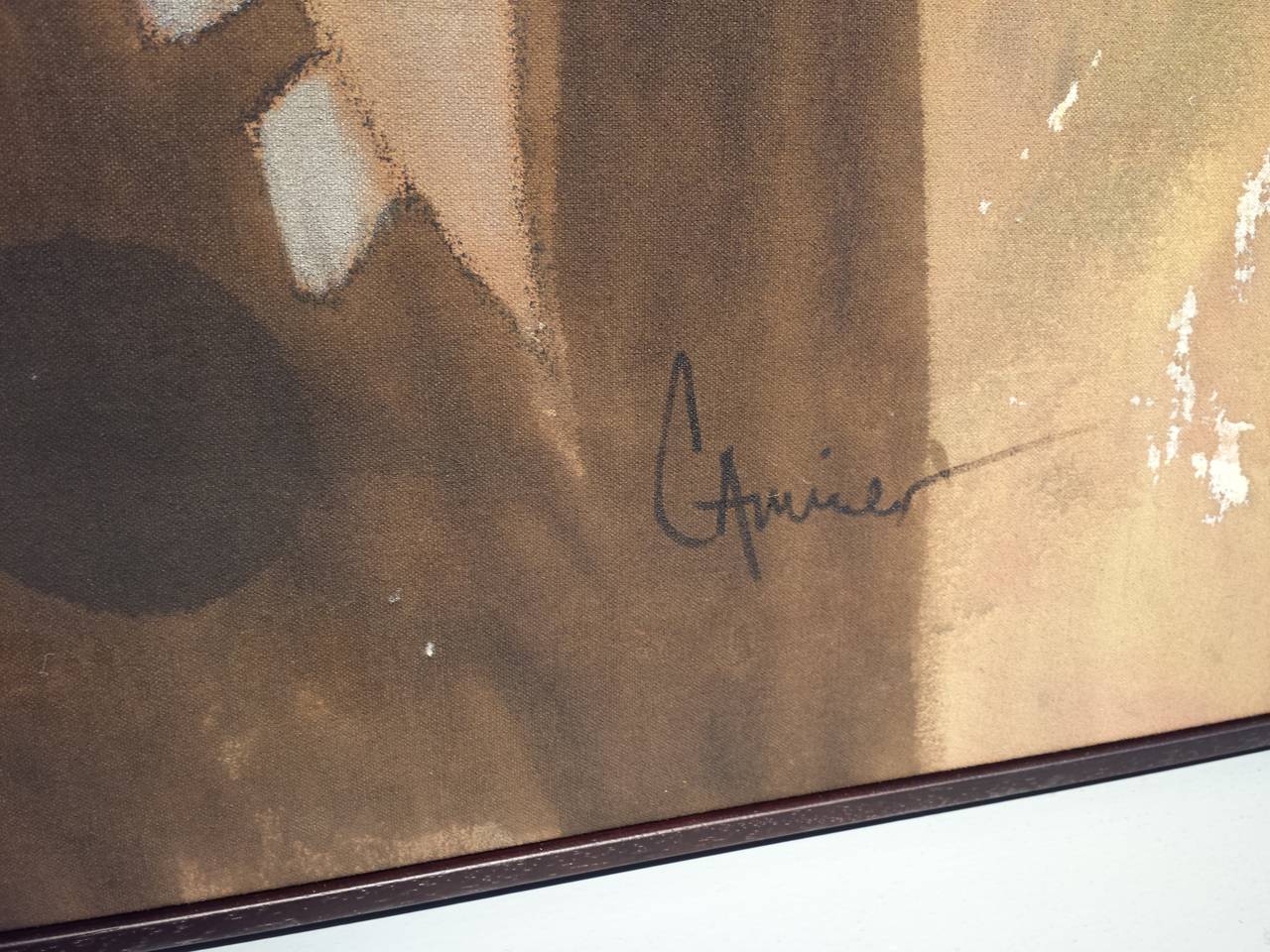 Oil on Canvas Titled: “Memoria Andina” - Abstract Painting by Maximo Caminero