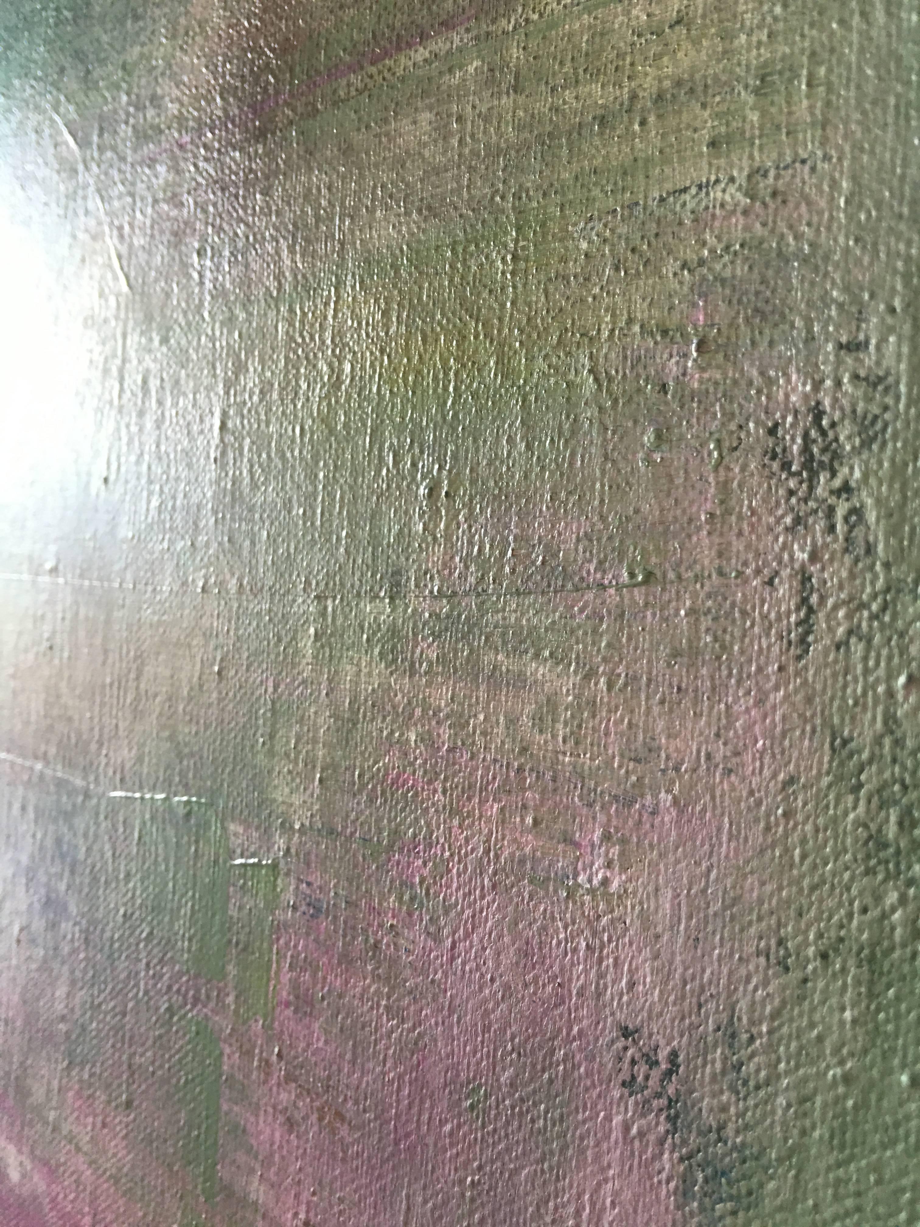 Pittura originale in acrilico intitolata Greene & Greene - Abstract Painting Grigio di Rene Bou