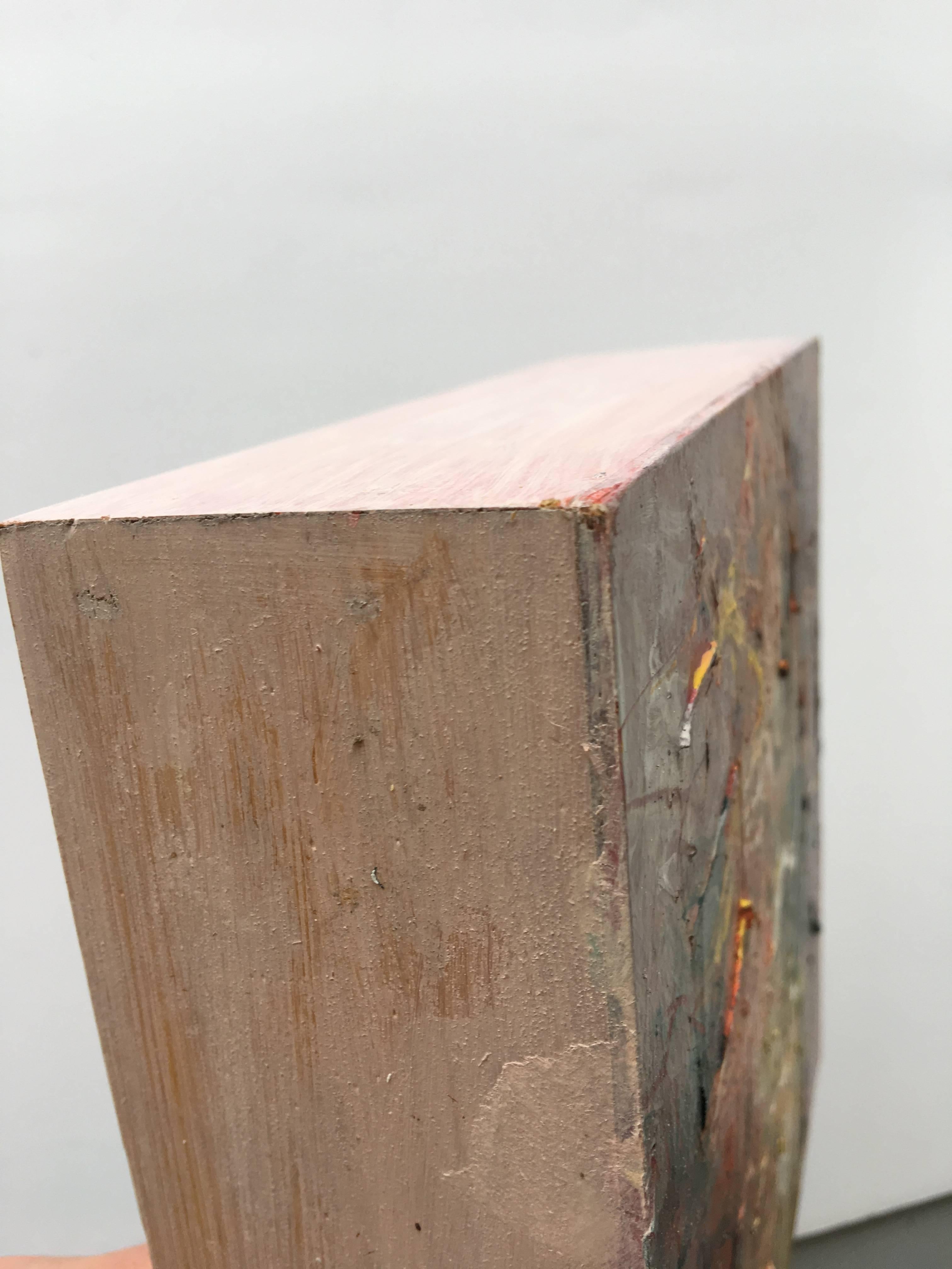 Box Study 1 - Brown Abstract Painting by Mary Lou Siefker