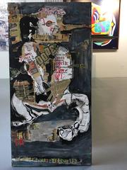 Mixed Media on Canvas Titled: “Seated Figure”