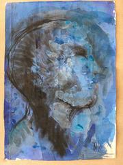 Oil Painting Titled: Cabeza Azul