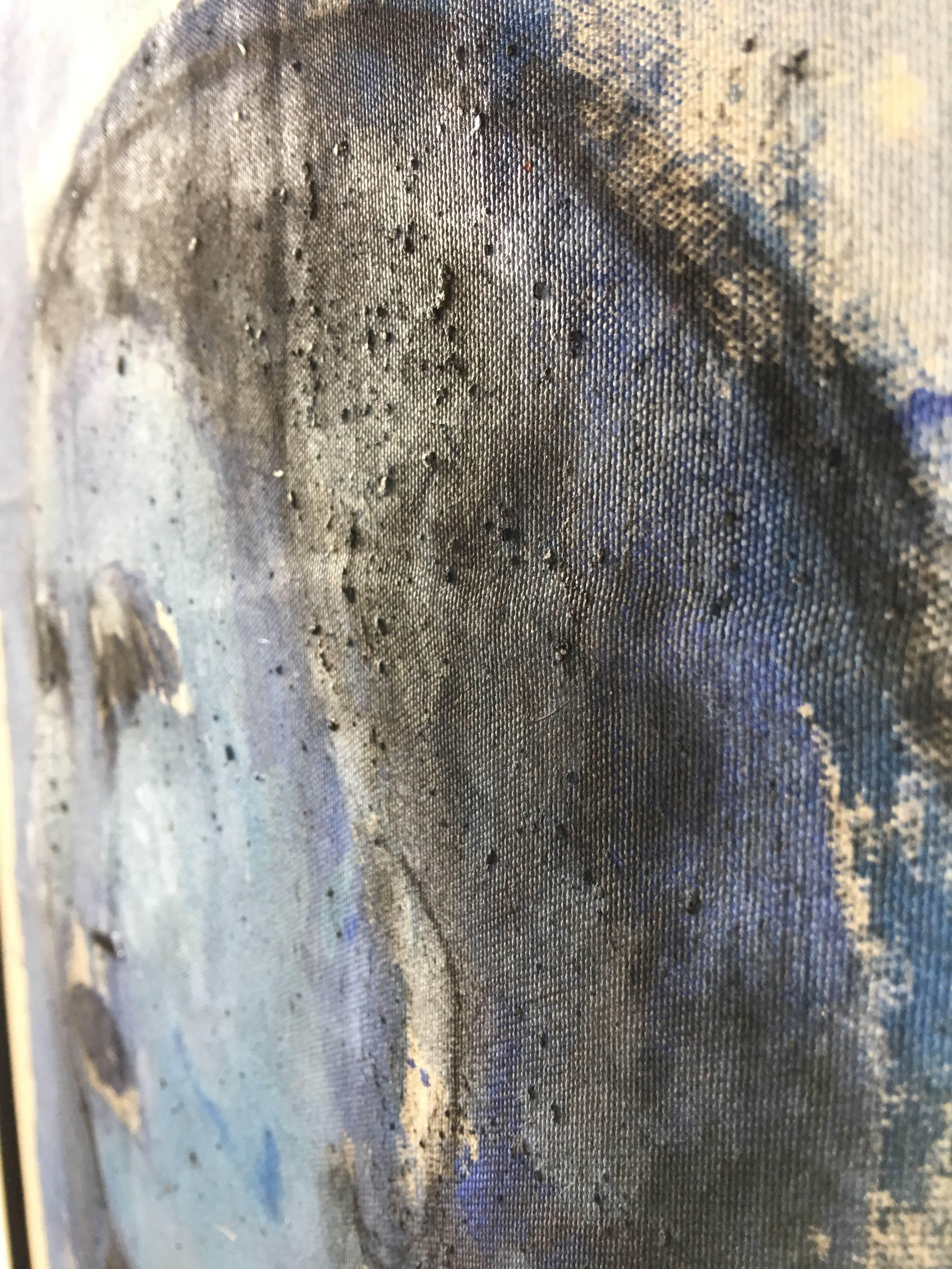 Öl auf Leinwand mit dem Titel Estudios Azul – Painting von Elisabeth Ollé Curiel
