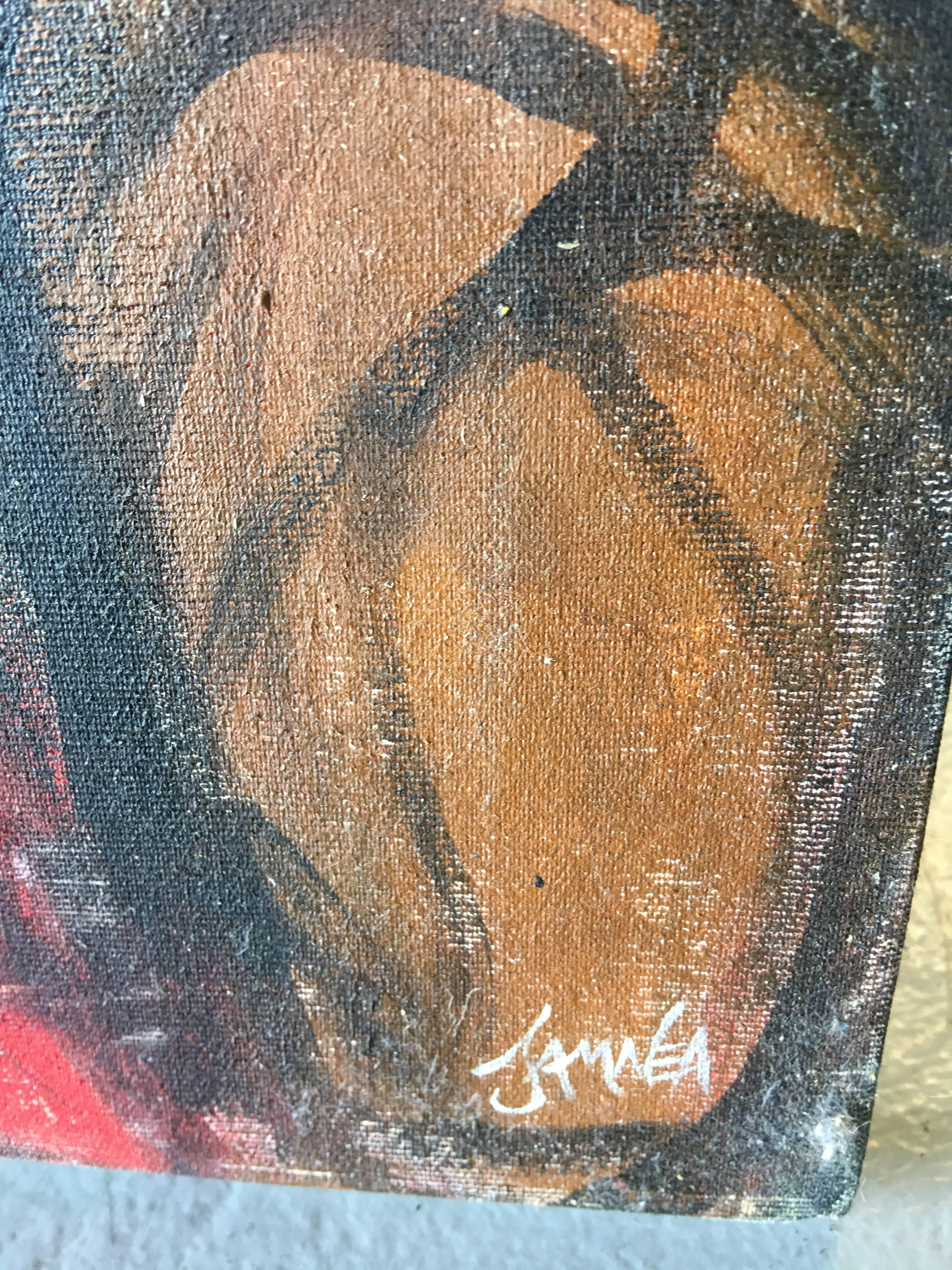 oil on canvas by abstract expressionist painter Jamnea Jacas
