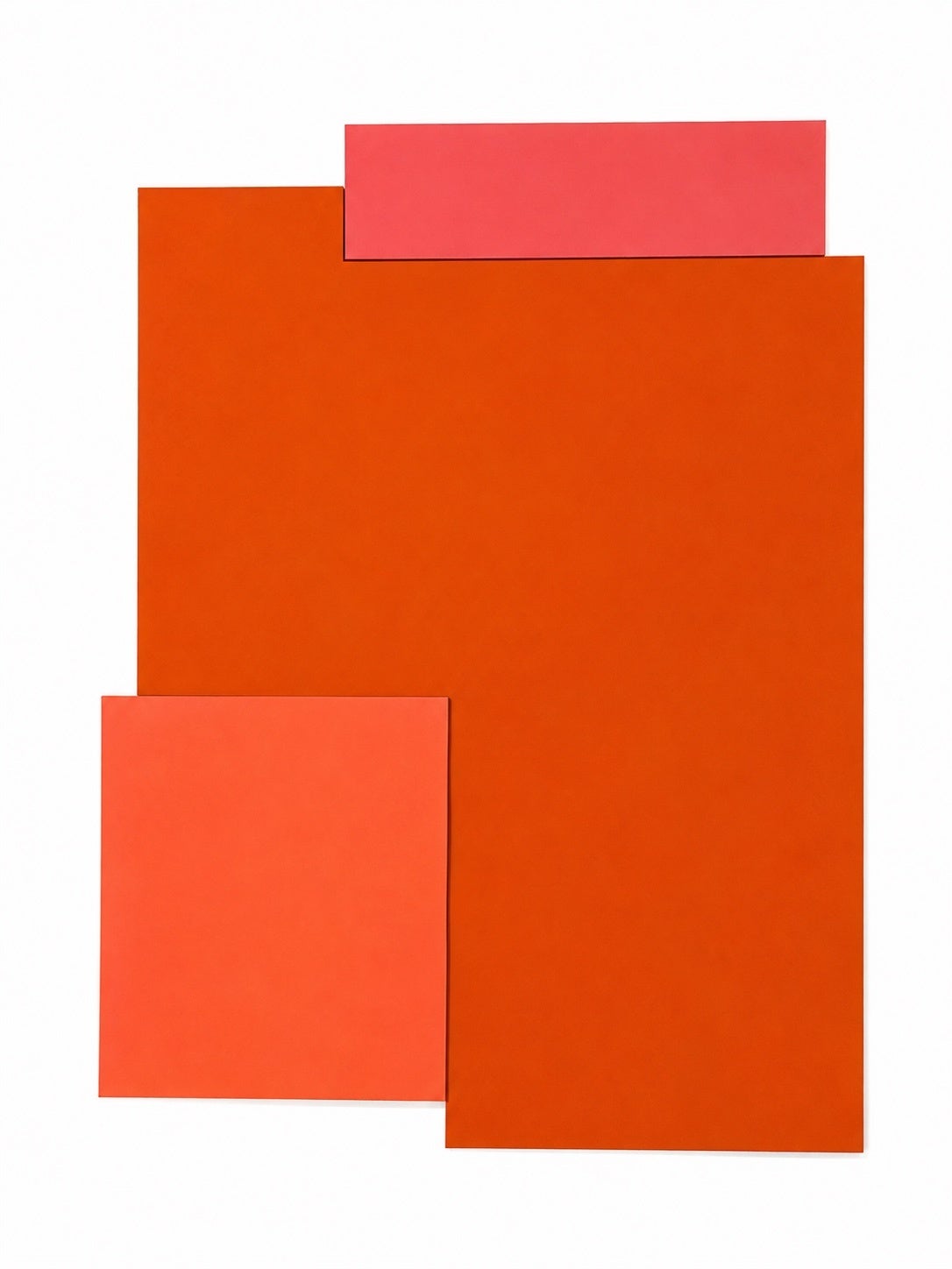 Acrylic on Wood Assemblage Titled: “A.B.C. XIII" Orange 37 x 47