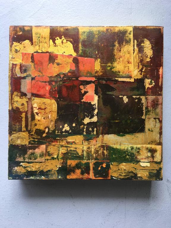 Oil on Panel. gold colors

Born in Havana, Cuba, in the late 70s during a well-documented time of religious and political oppression, abstract expressionist artist Mirtha Moreno, immigrated to the United States as a child in 1980. Raised in South
